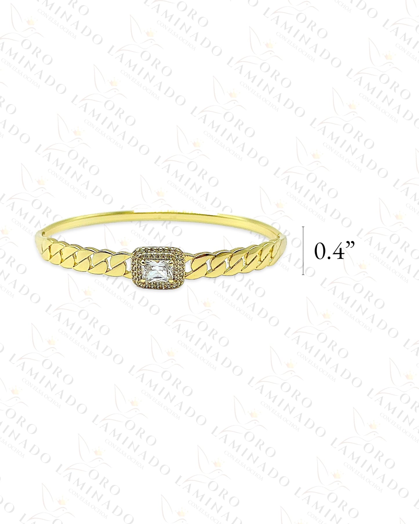 High Quality Square Diamond Bangle Bracelet Y394