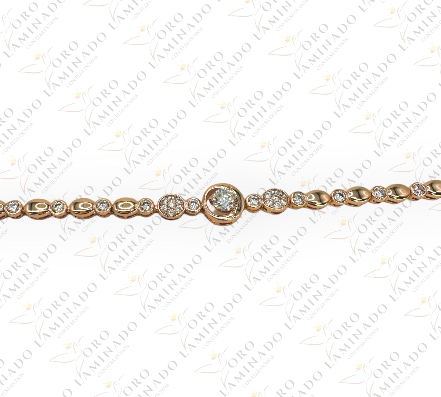 Rose gold bracelet with brilliant stone G270