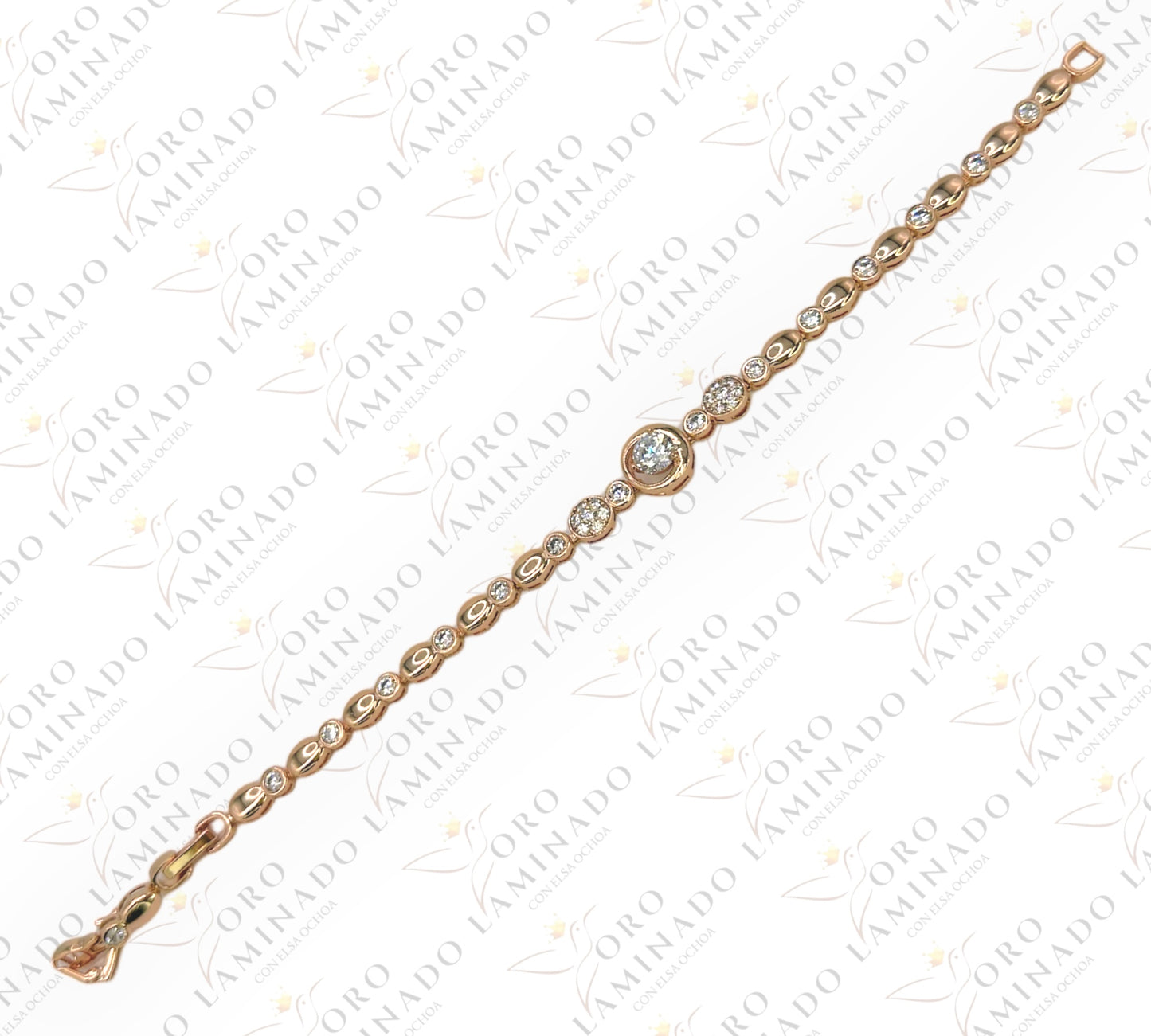 Rose gold bracelet with brilliant stone G270