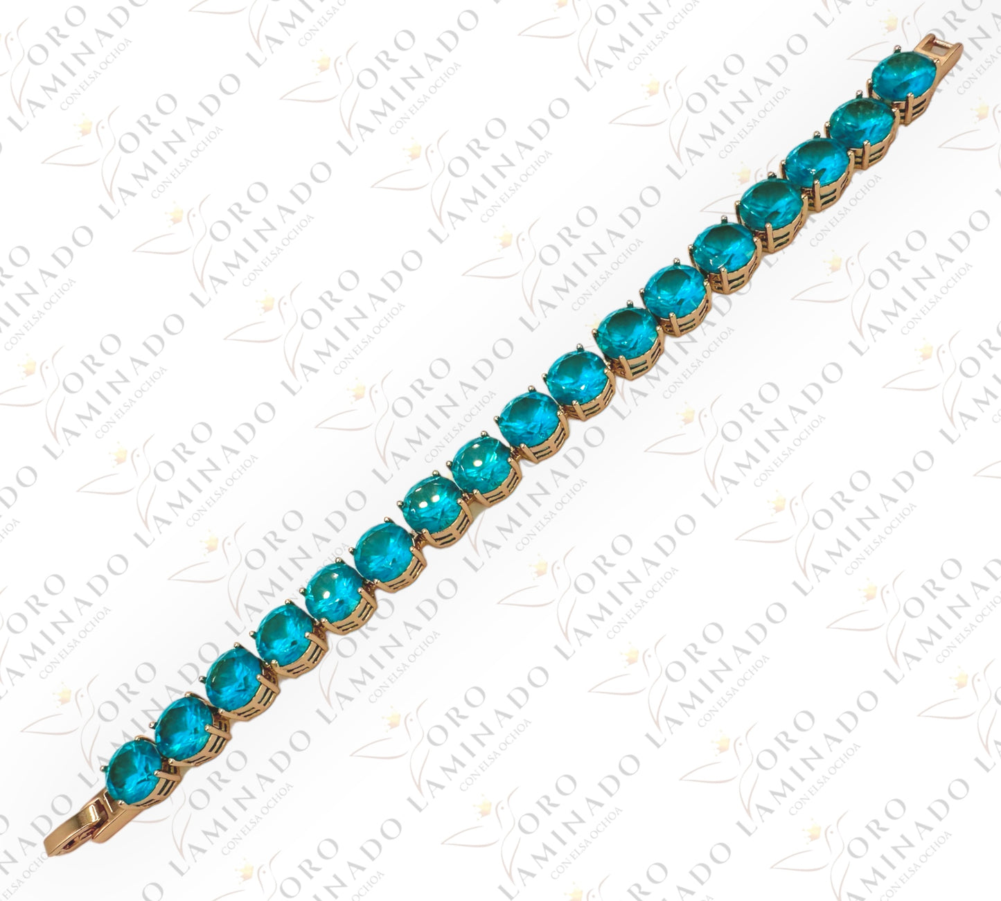 High Quality Bracelet with light blue stones G273