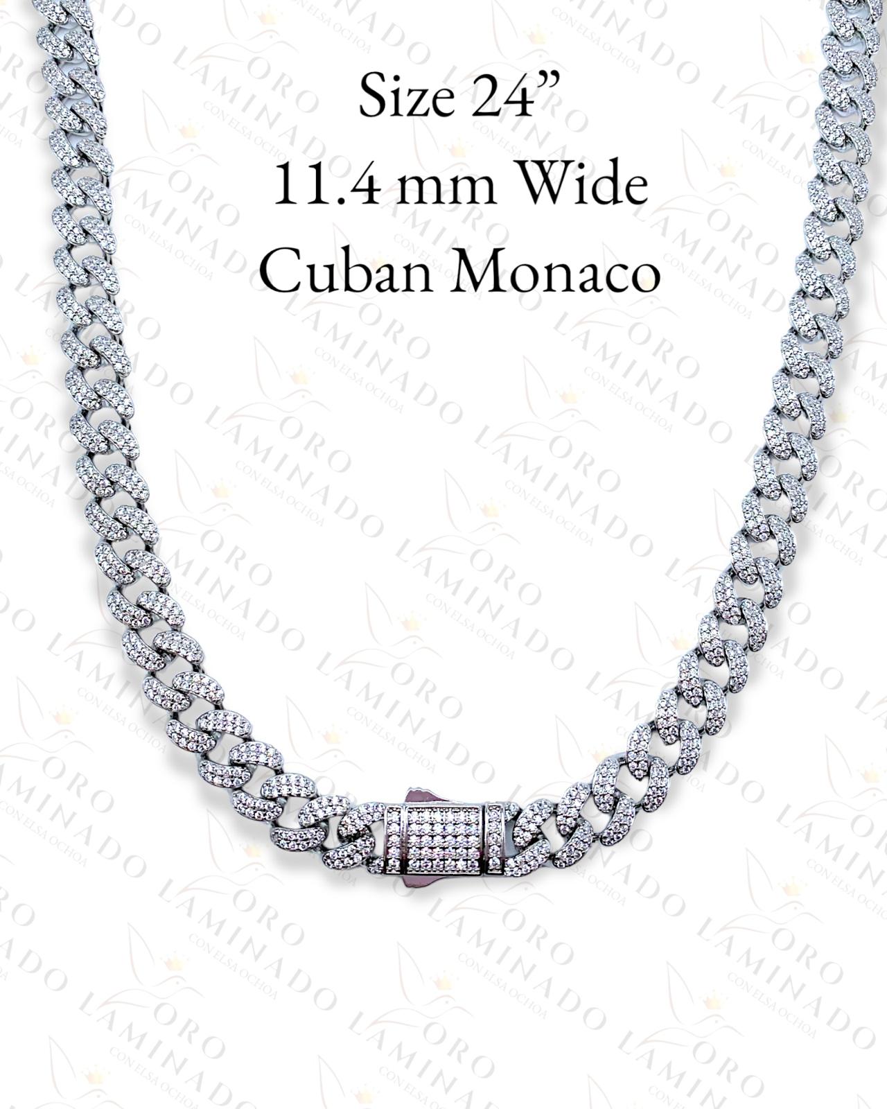 Silver Monaco Chain Size 24" C44