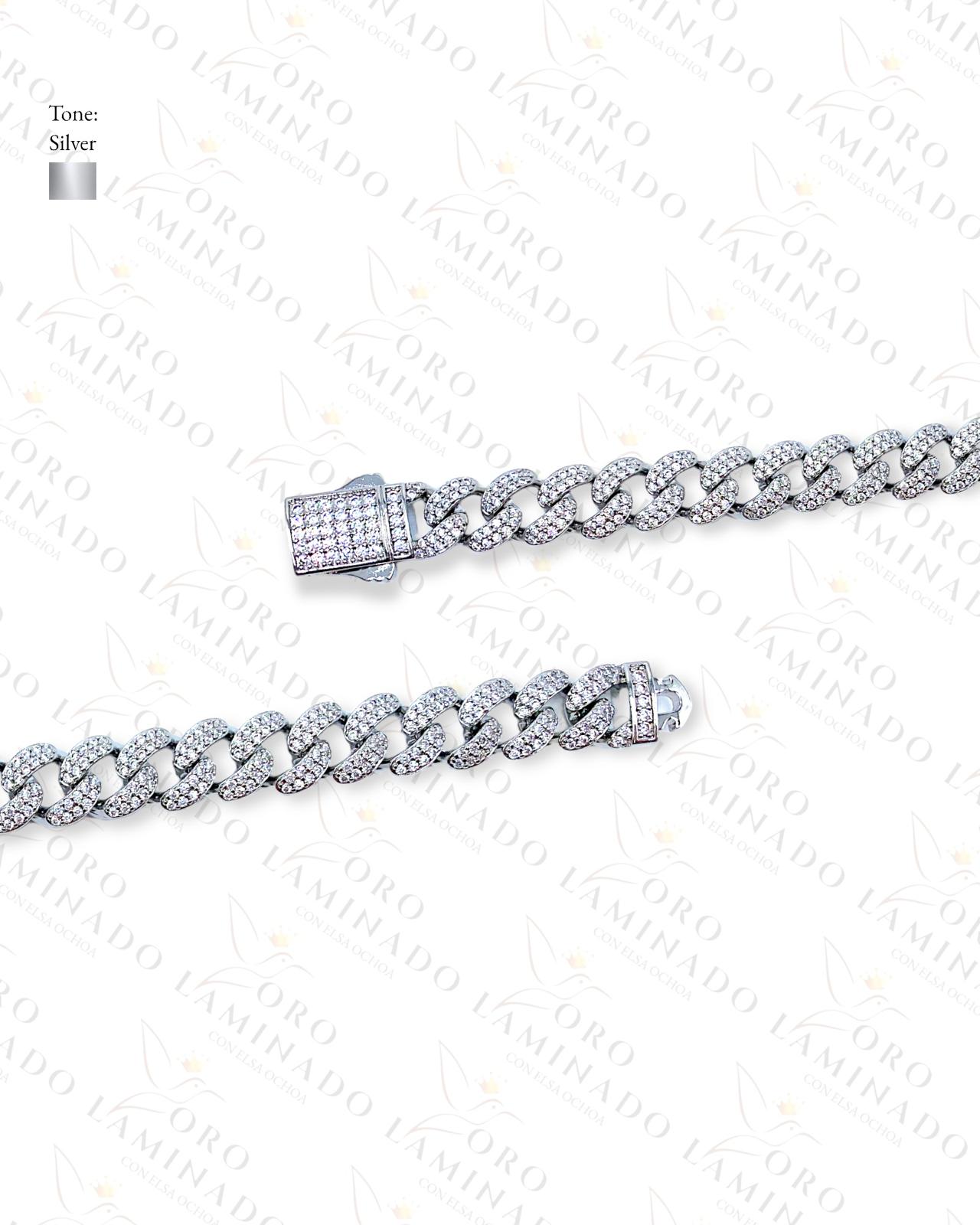 Silver Monaco Chain Size 24" C44