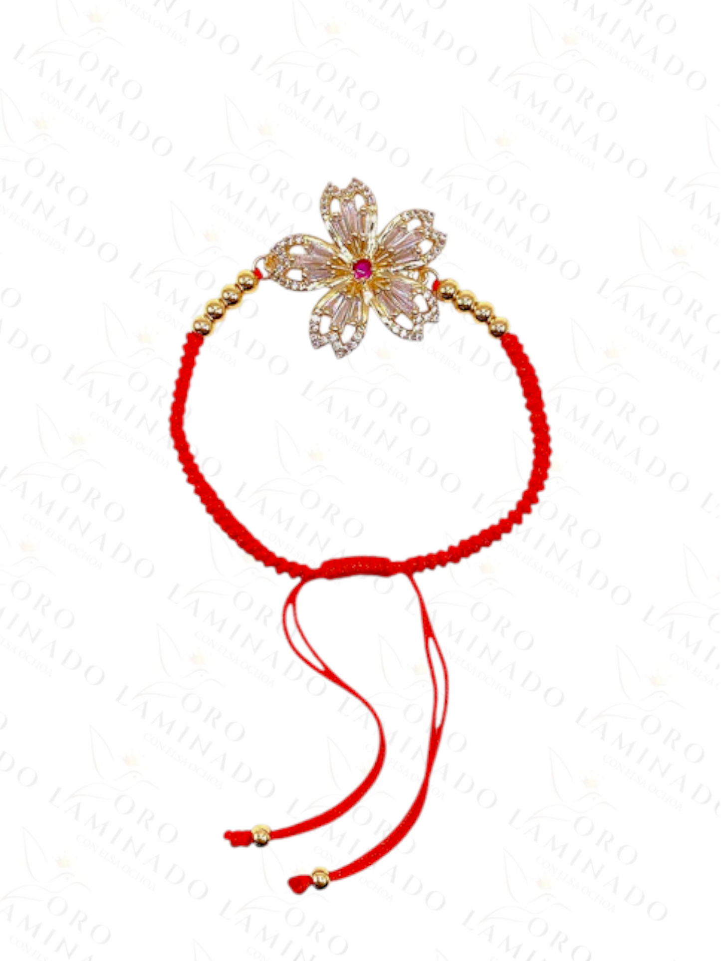 Gold Filled Cut crystal flower bracelet B206