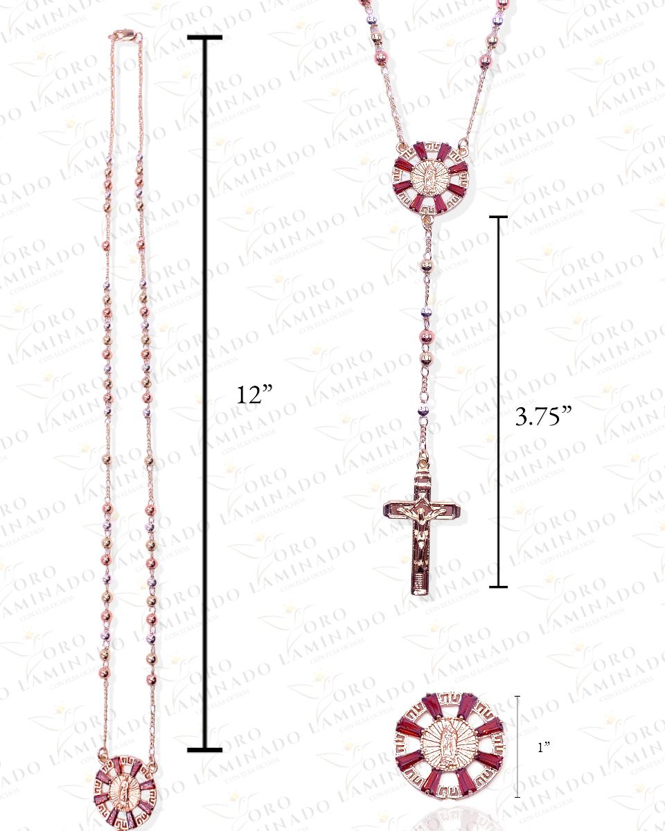 Cut glass rosary of virgen B286