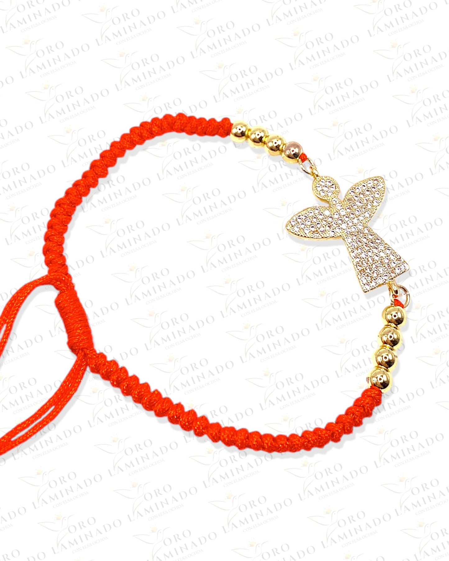 Red bracelet with angel G114