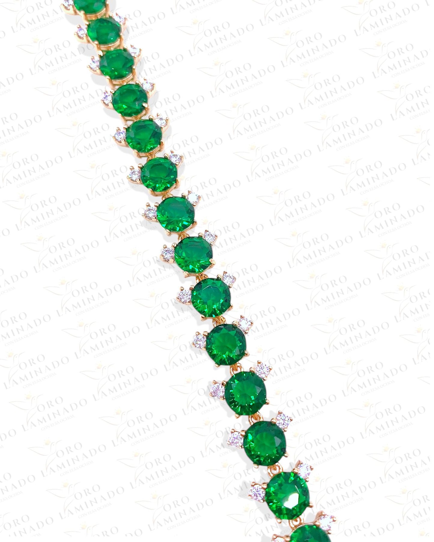 Zirconia Stone Rose Gold Bracelet (18k Gold Filled) Y46
