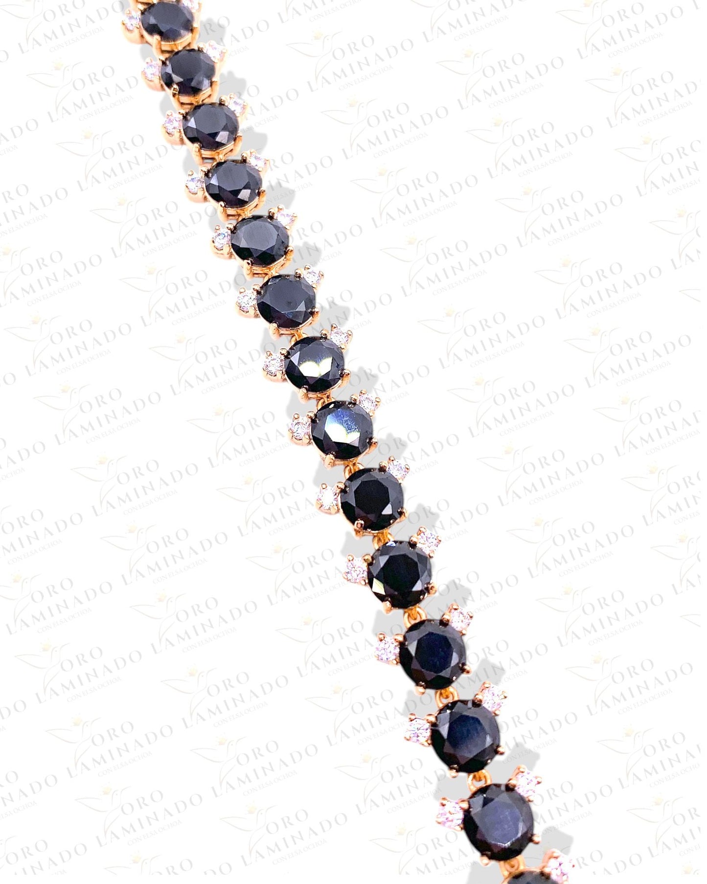 Zirconia Stone Rose Gold Bracelet (18k Gold Filled) Y46