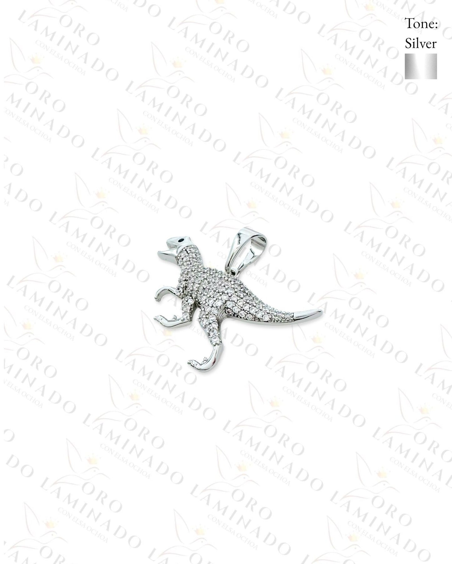 High Quality Silver Velociraptor Dinosaur Pendant (Gold Filled) R445