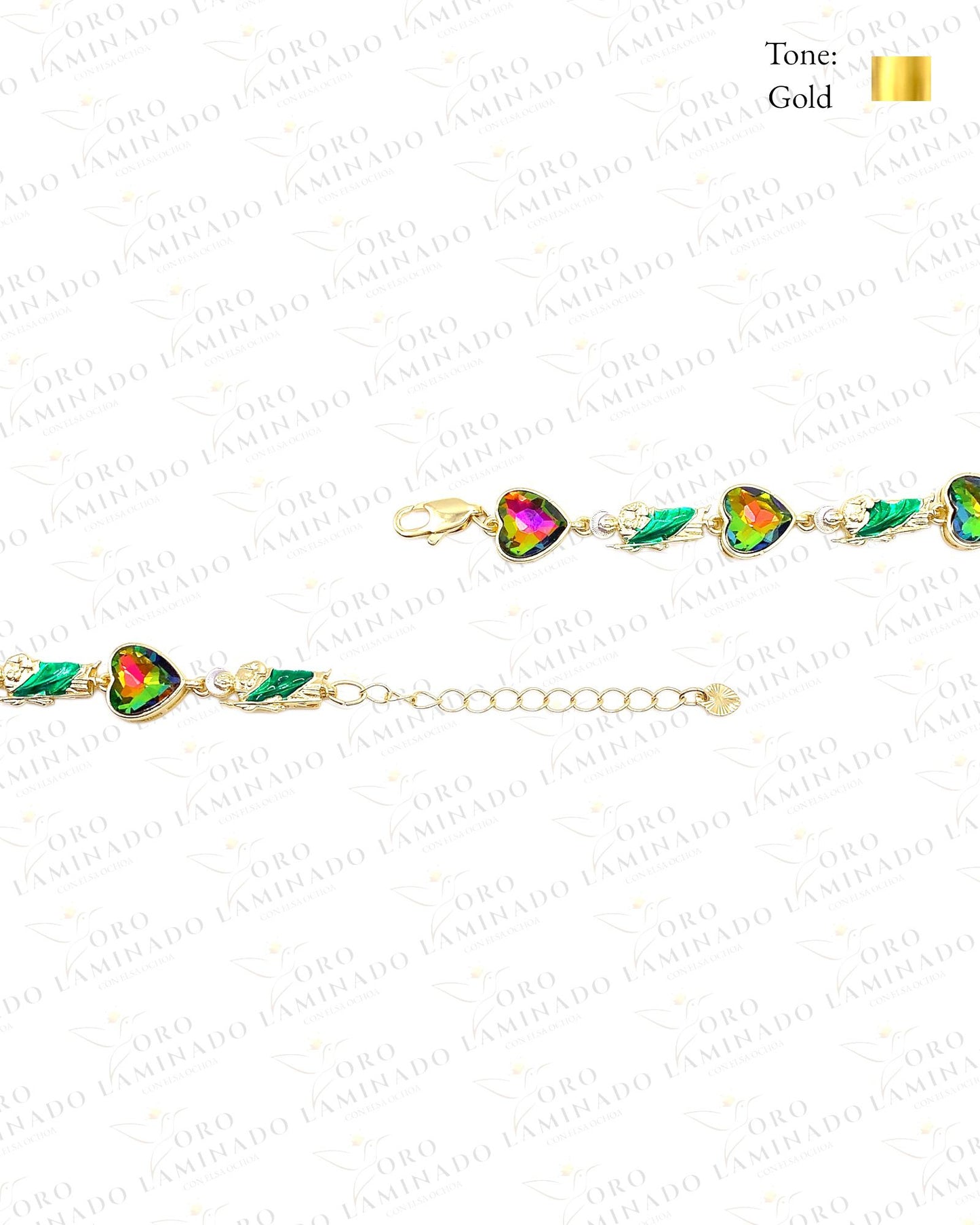 San Judas Tadeo Bracelet with Heart (pack of 6) Y81