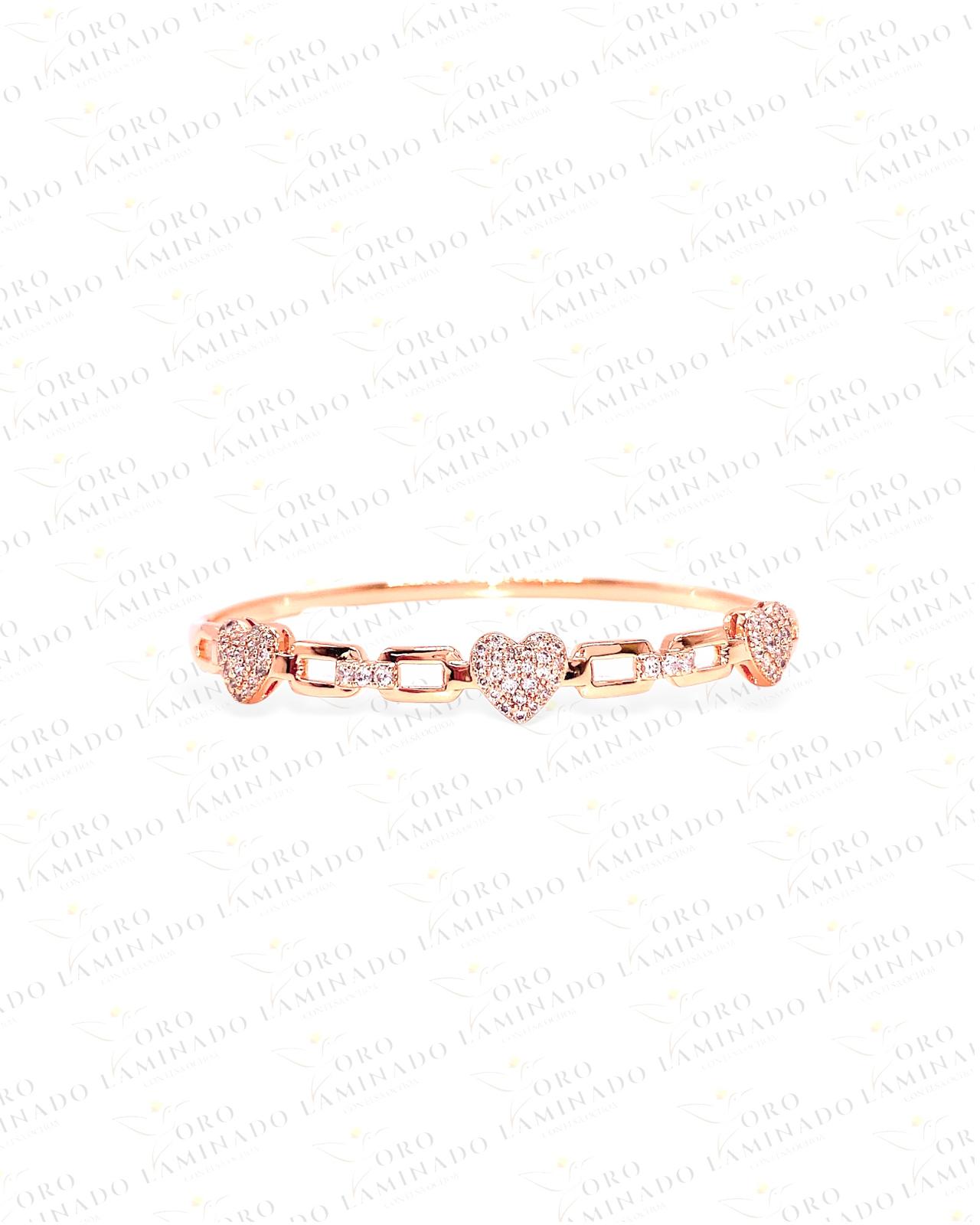 High Quality Sparkling Hearts Bracelet G41