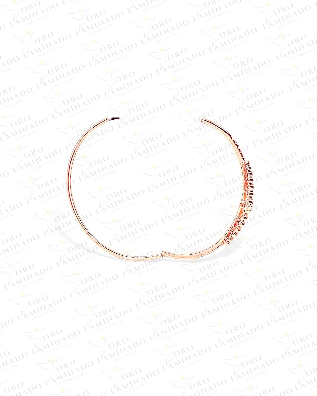 Heart Bangle Bracelet (18k Laminated Gold) G40