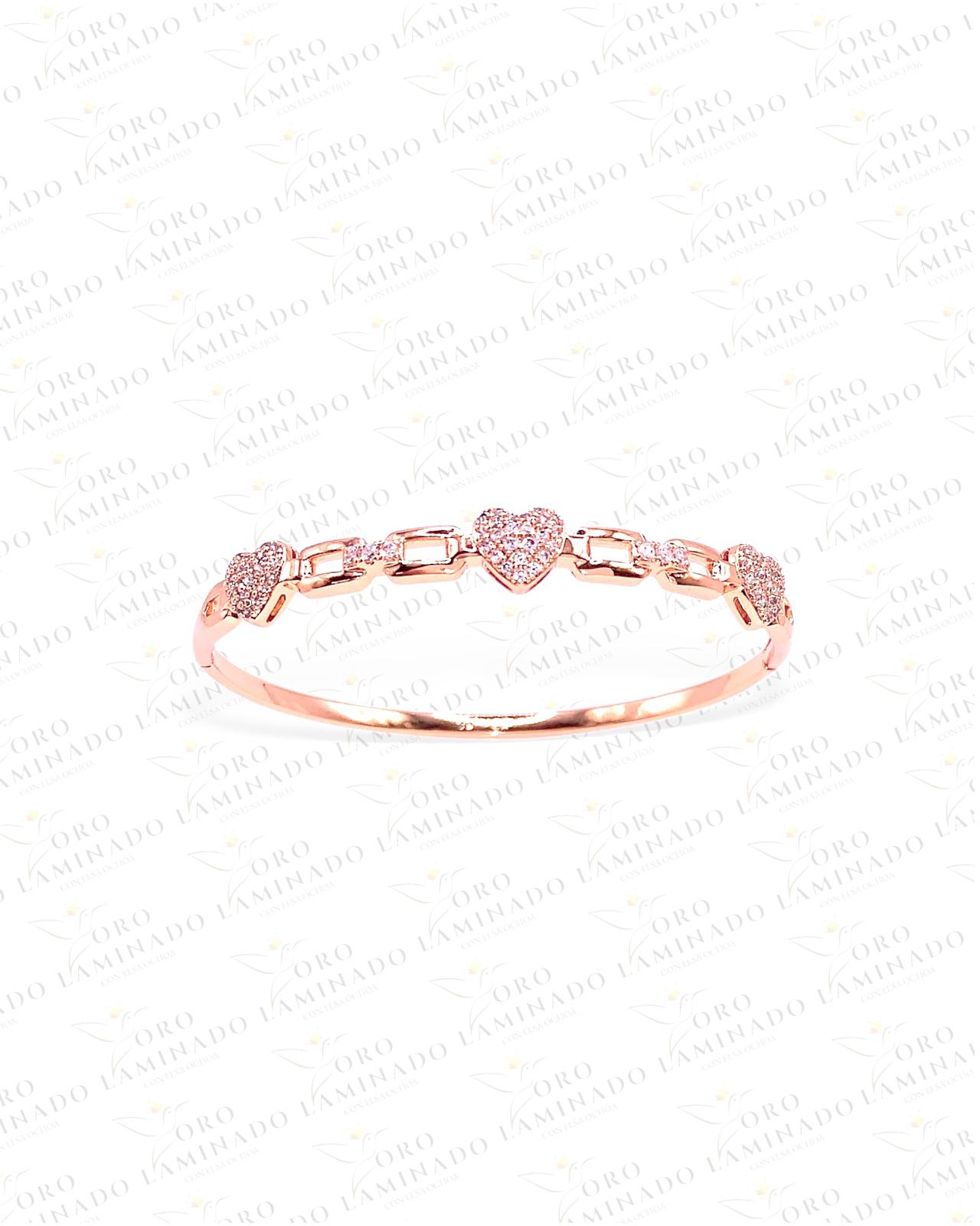 High Quality Sparkling Hearts Bracelet G41