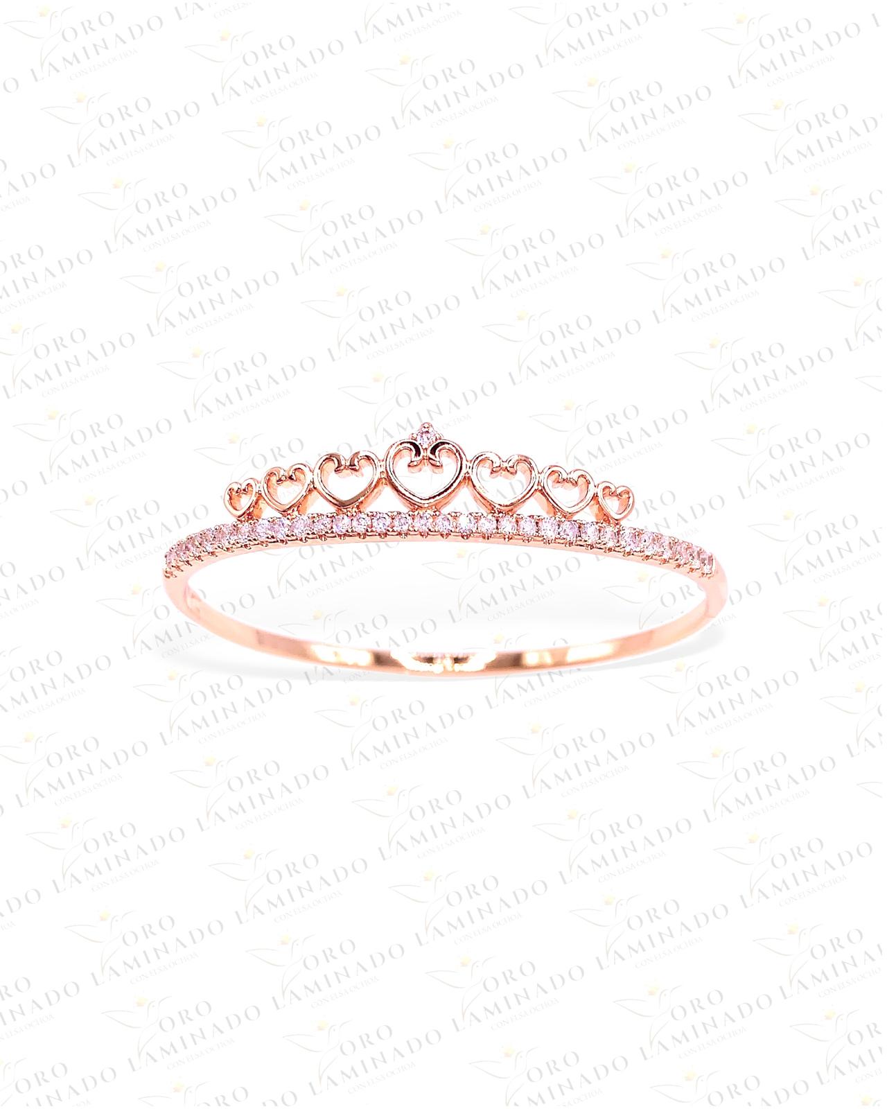 Heart Bangle Bracelet (18k Laminated Gold) G40