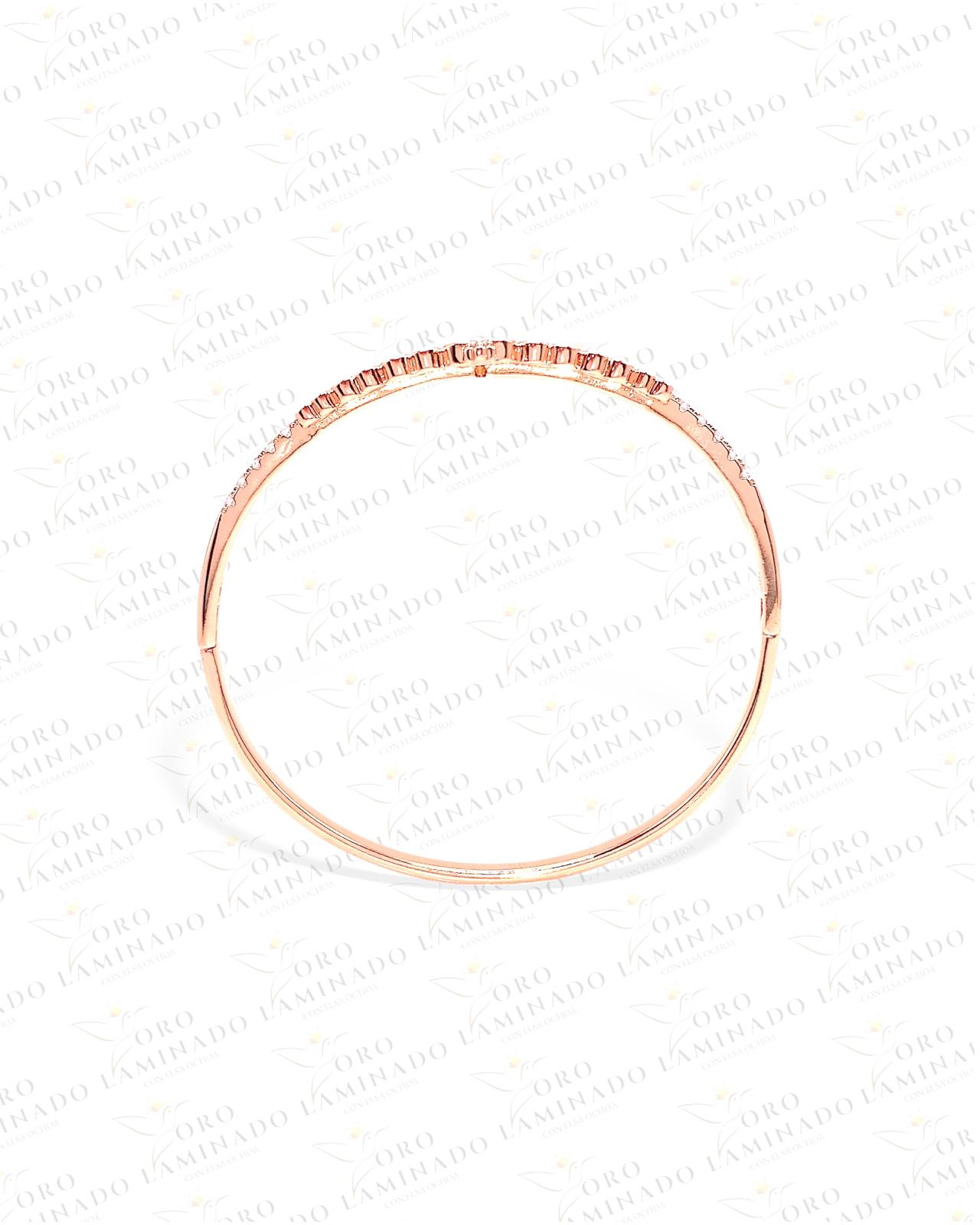Heart Bangle Bracelet (18k Laminated Gold) G40