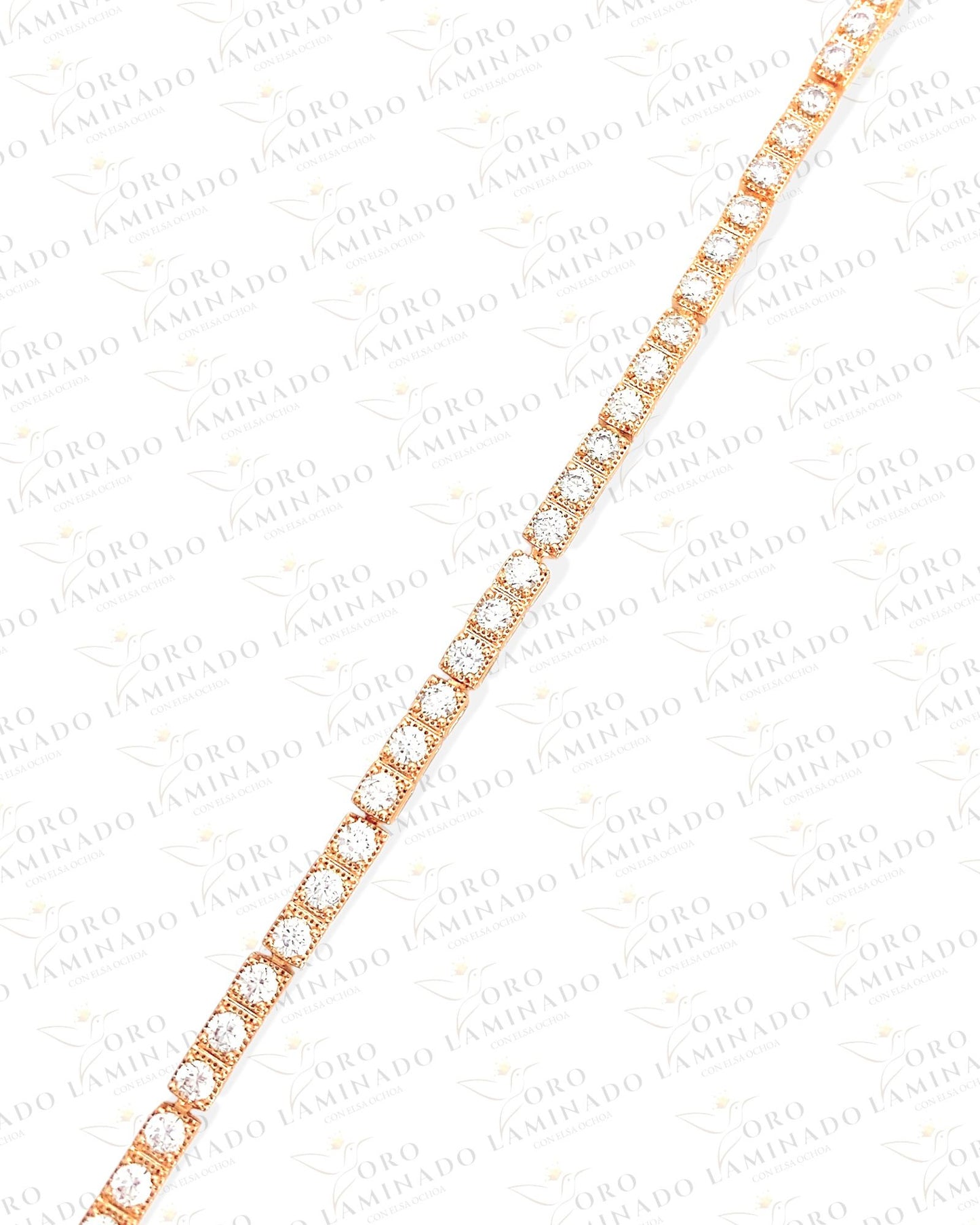 High Quality Rose Gold Bracelet with White Stones G279