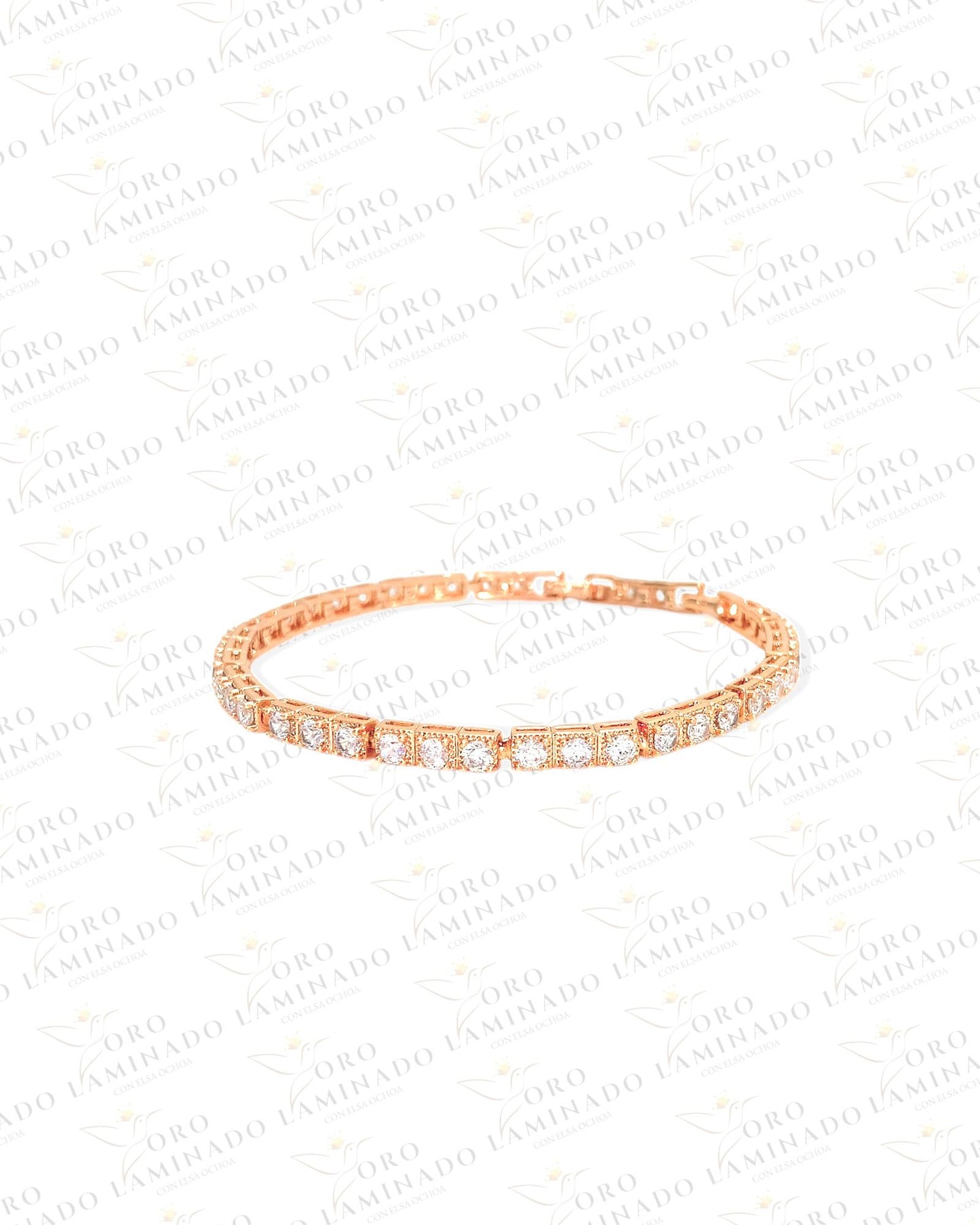 High Quality Rose Gold Bracelet with White Stones G279