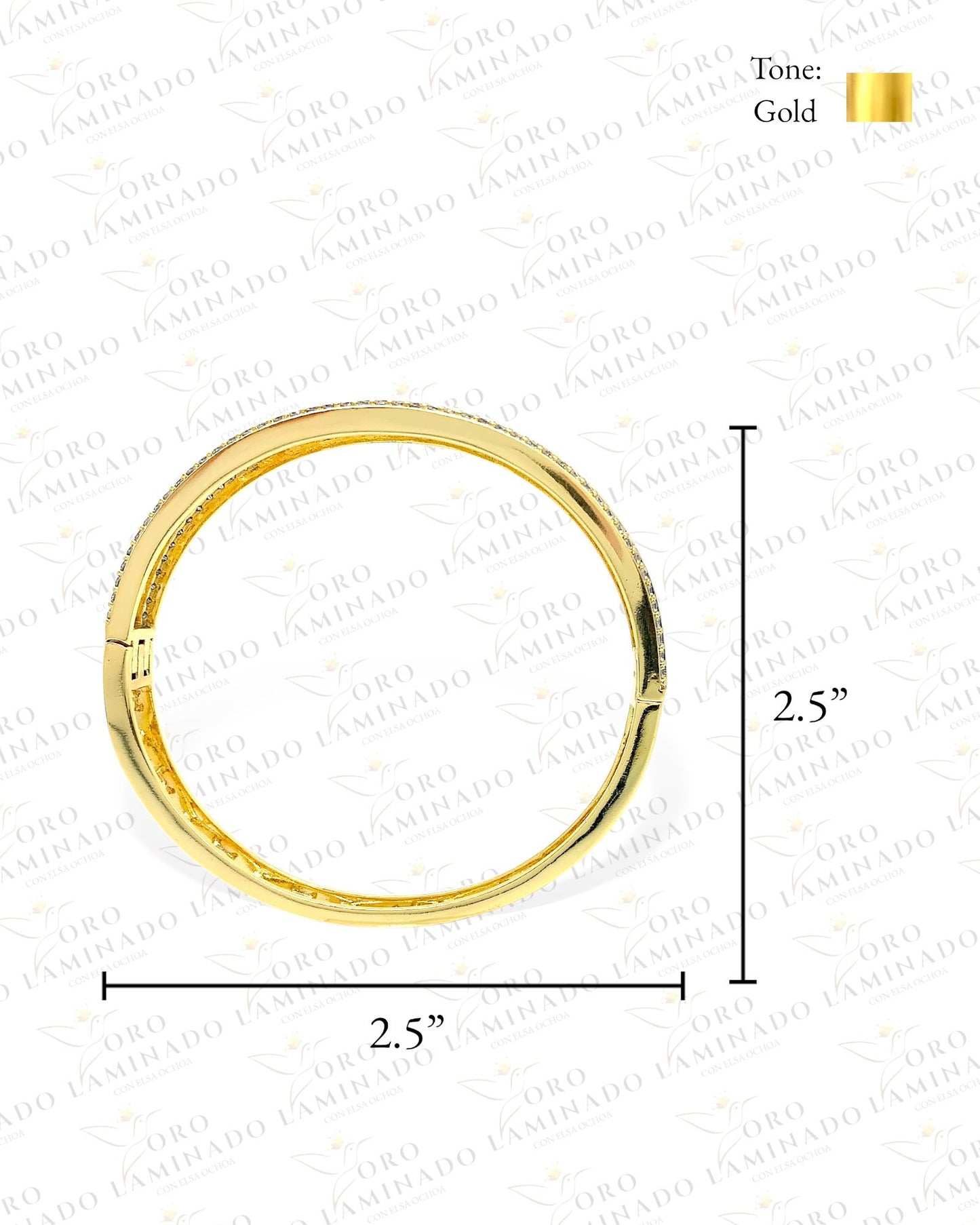 High Quality Vine Bangle Bracelet with Stones G360