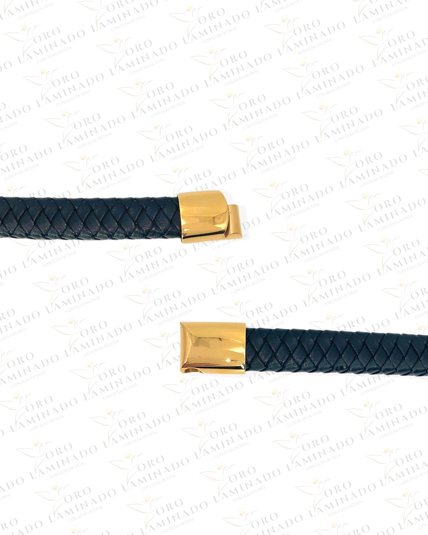 Stainless Steel/ Leather Lion Bracelet B257