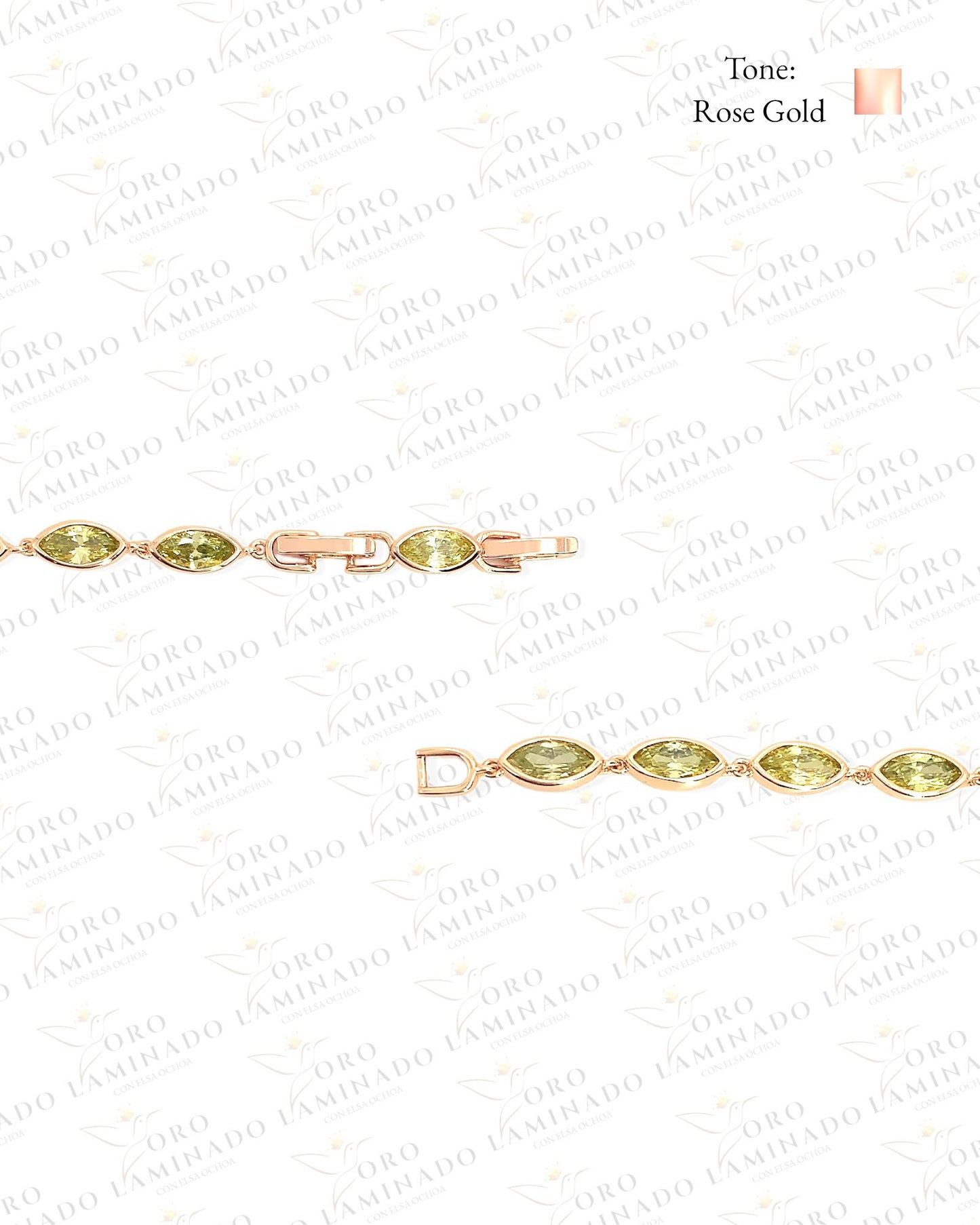 High Quality Bracelet with green stones G79