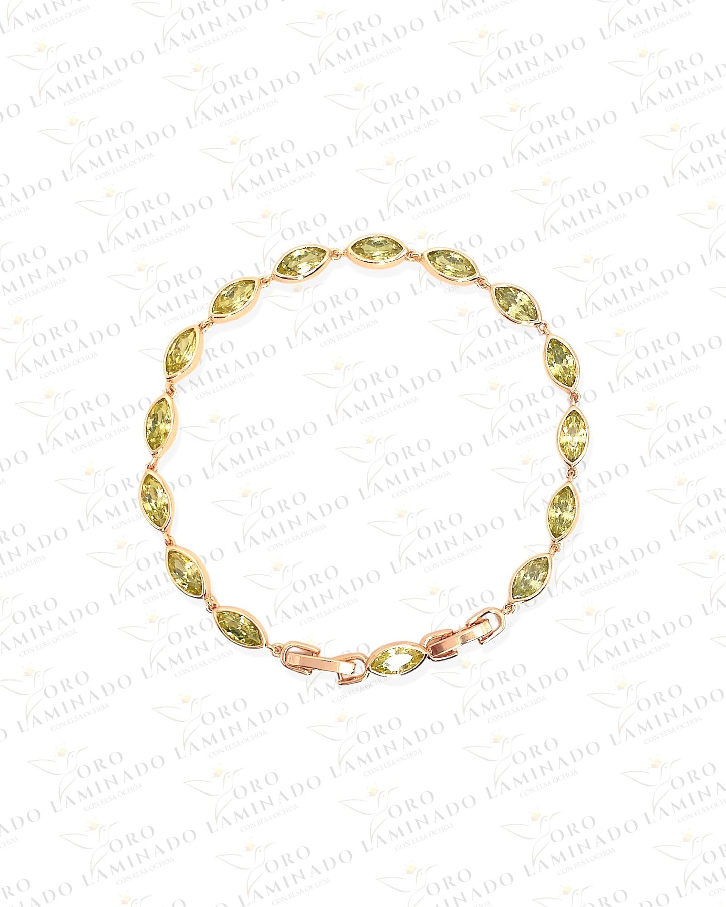 High Quality Bracelet with green stones G79