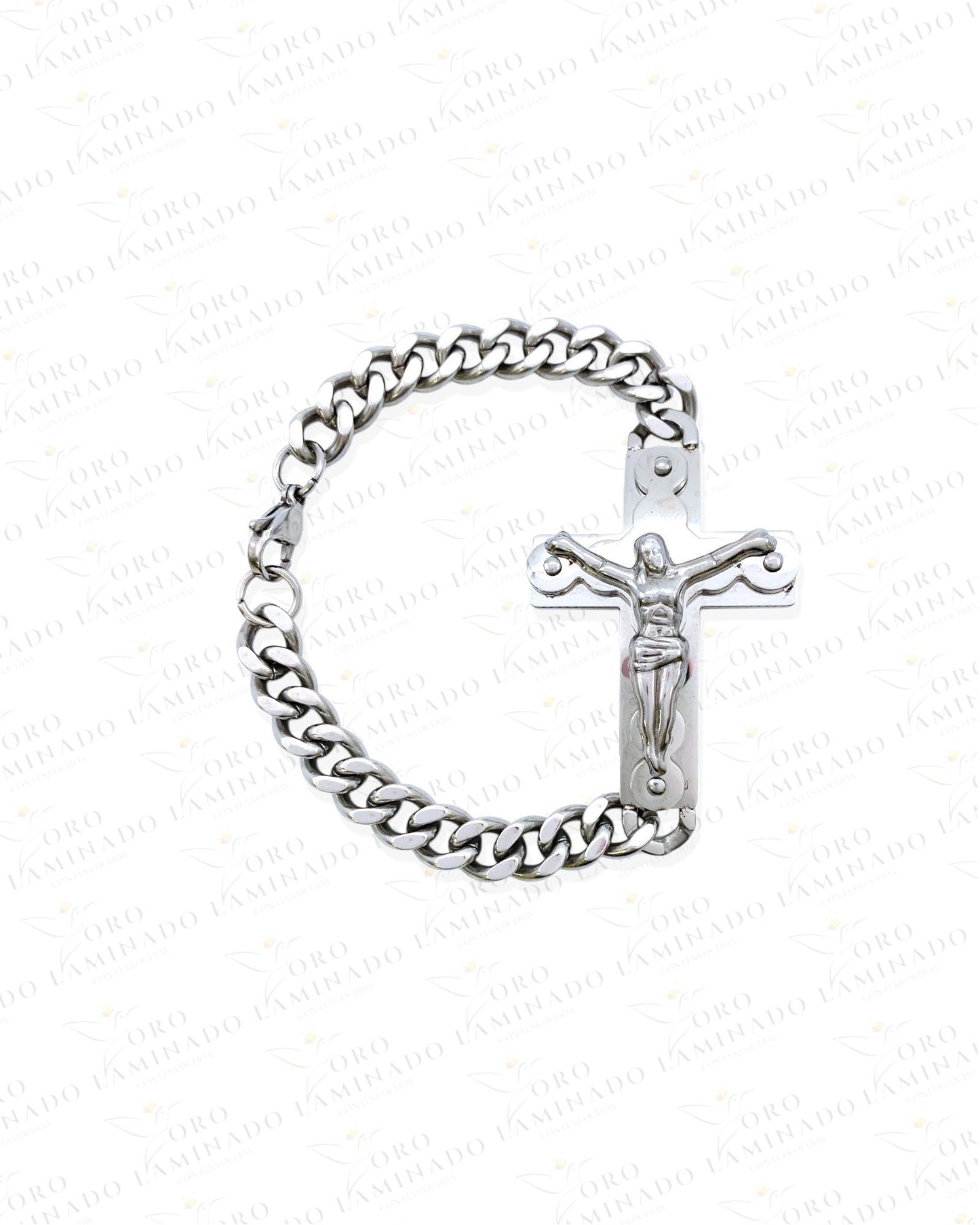 Silver Bracelet With Crucifix C14