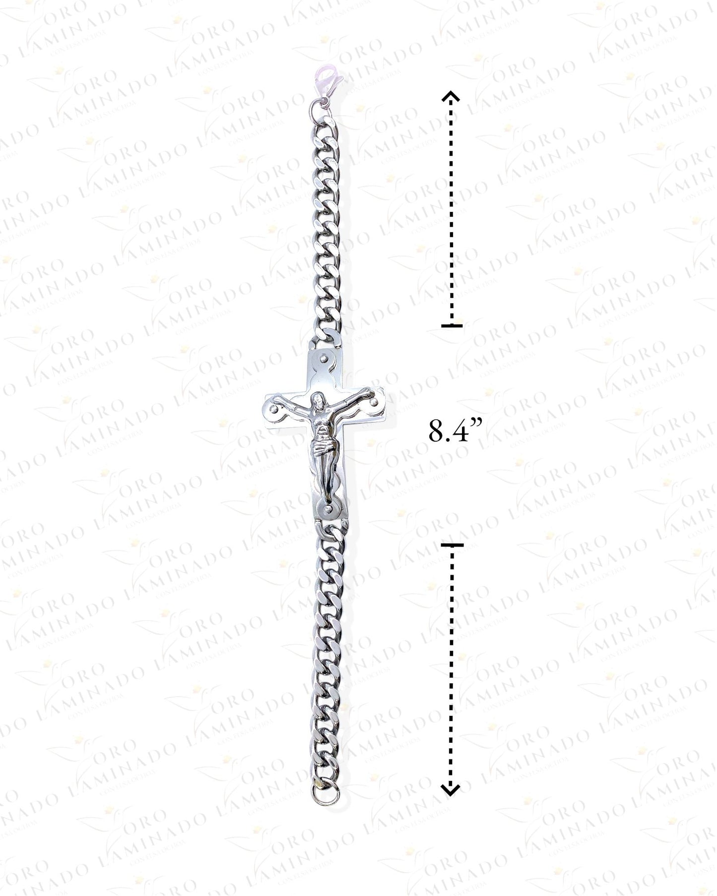 Silver Bracelet With Crucifix C14