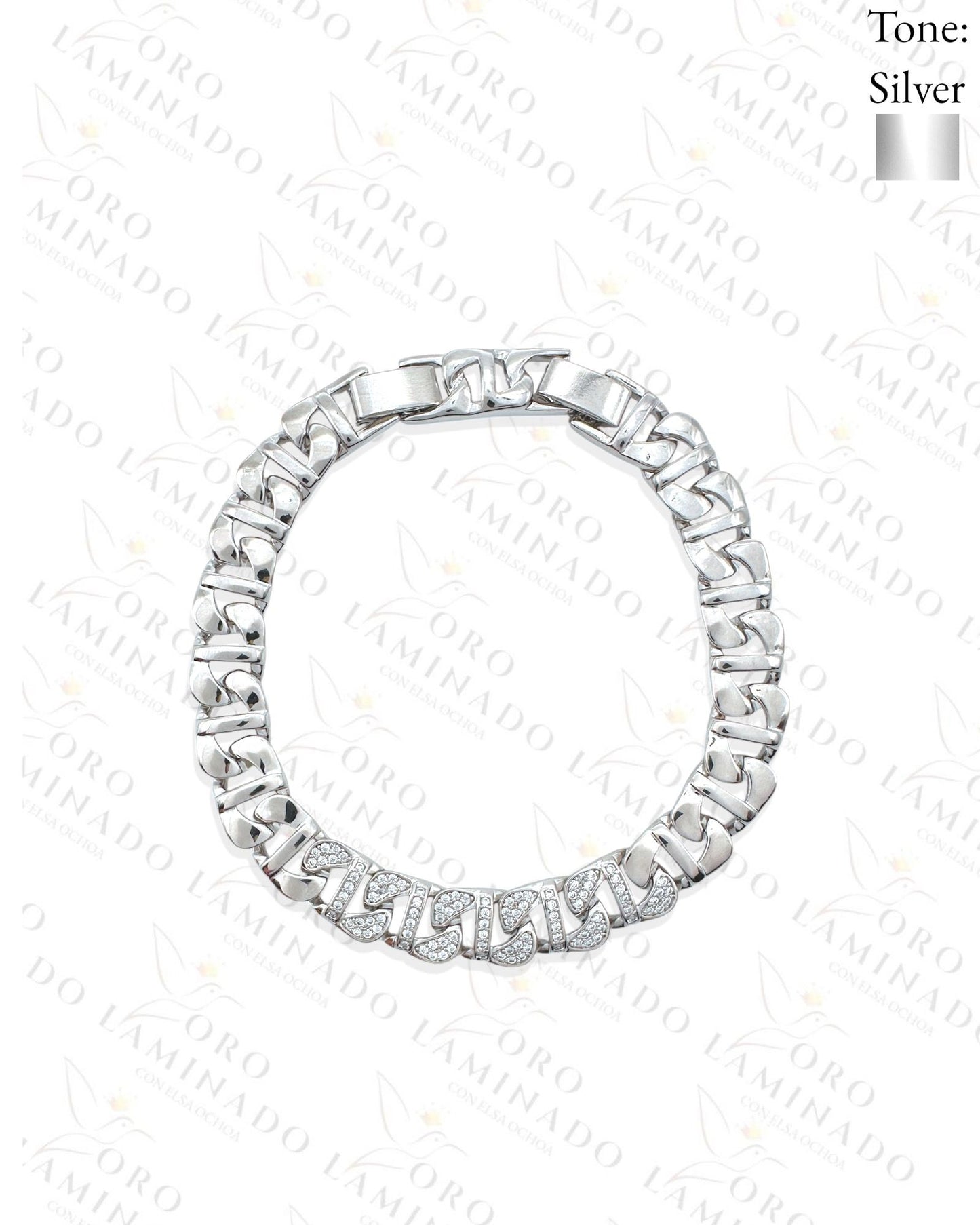 Silver bracelet with design B87