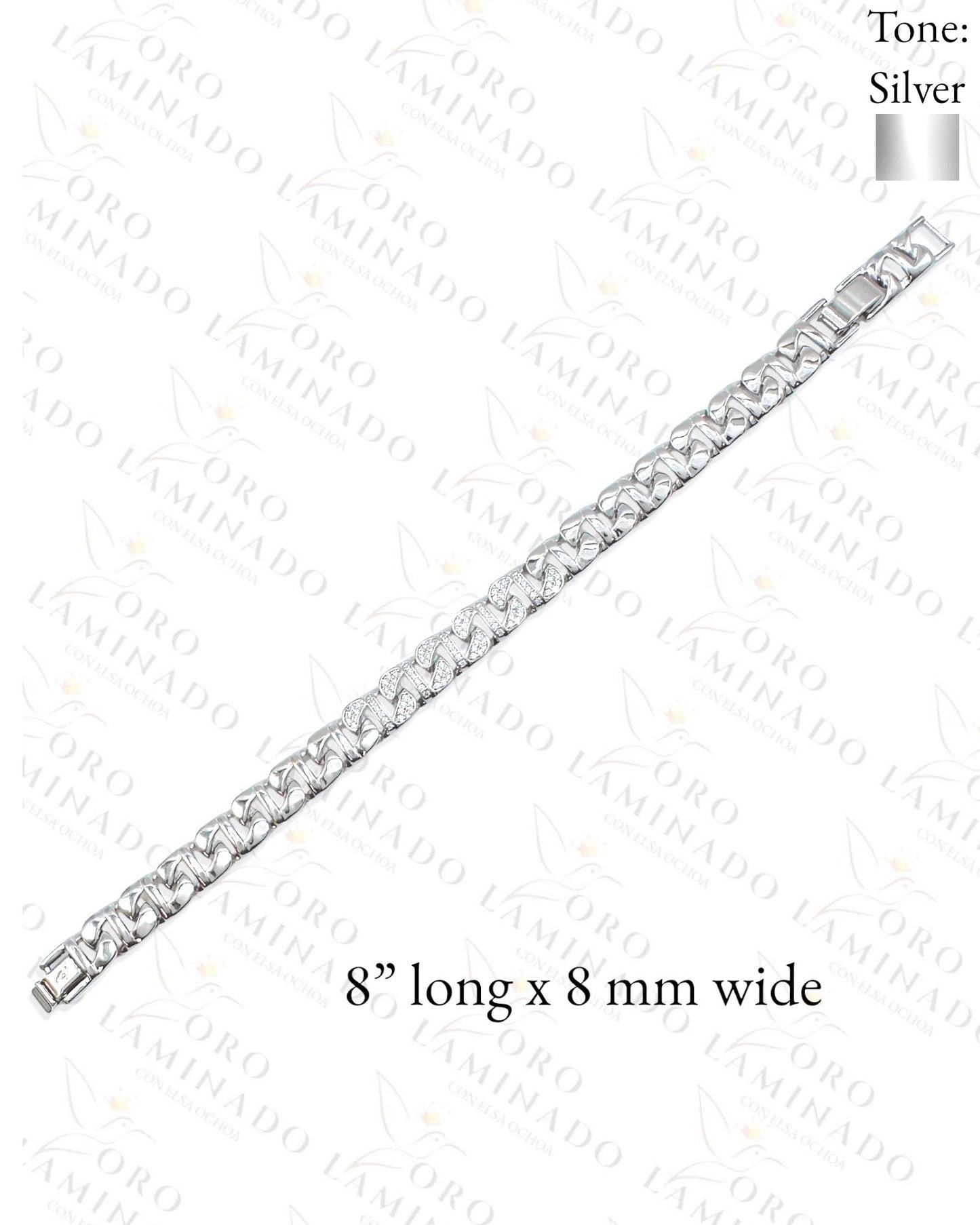 Silver bracelet with design B87