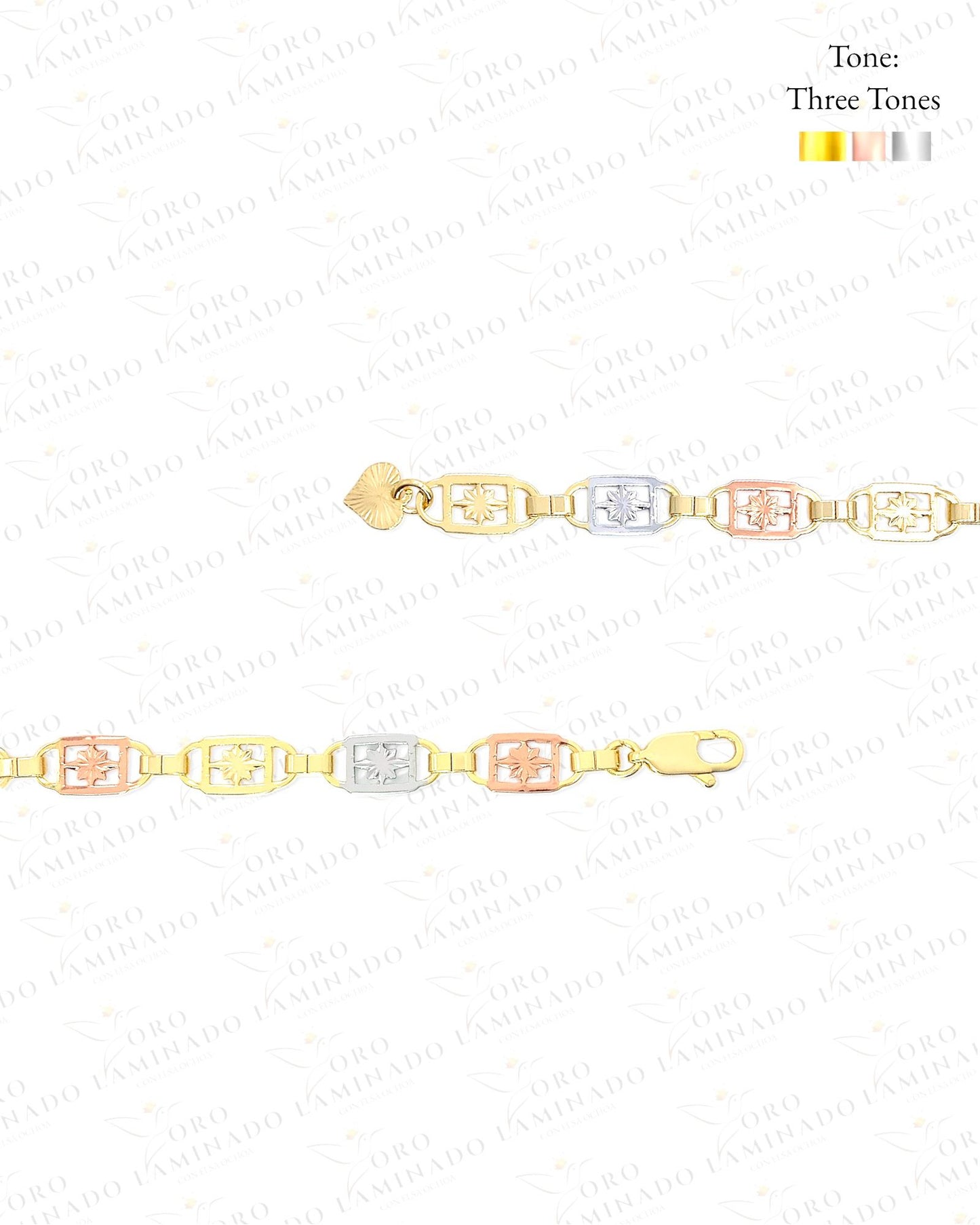 Tricolor Valentine Flower Bracelet G343