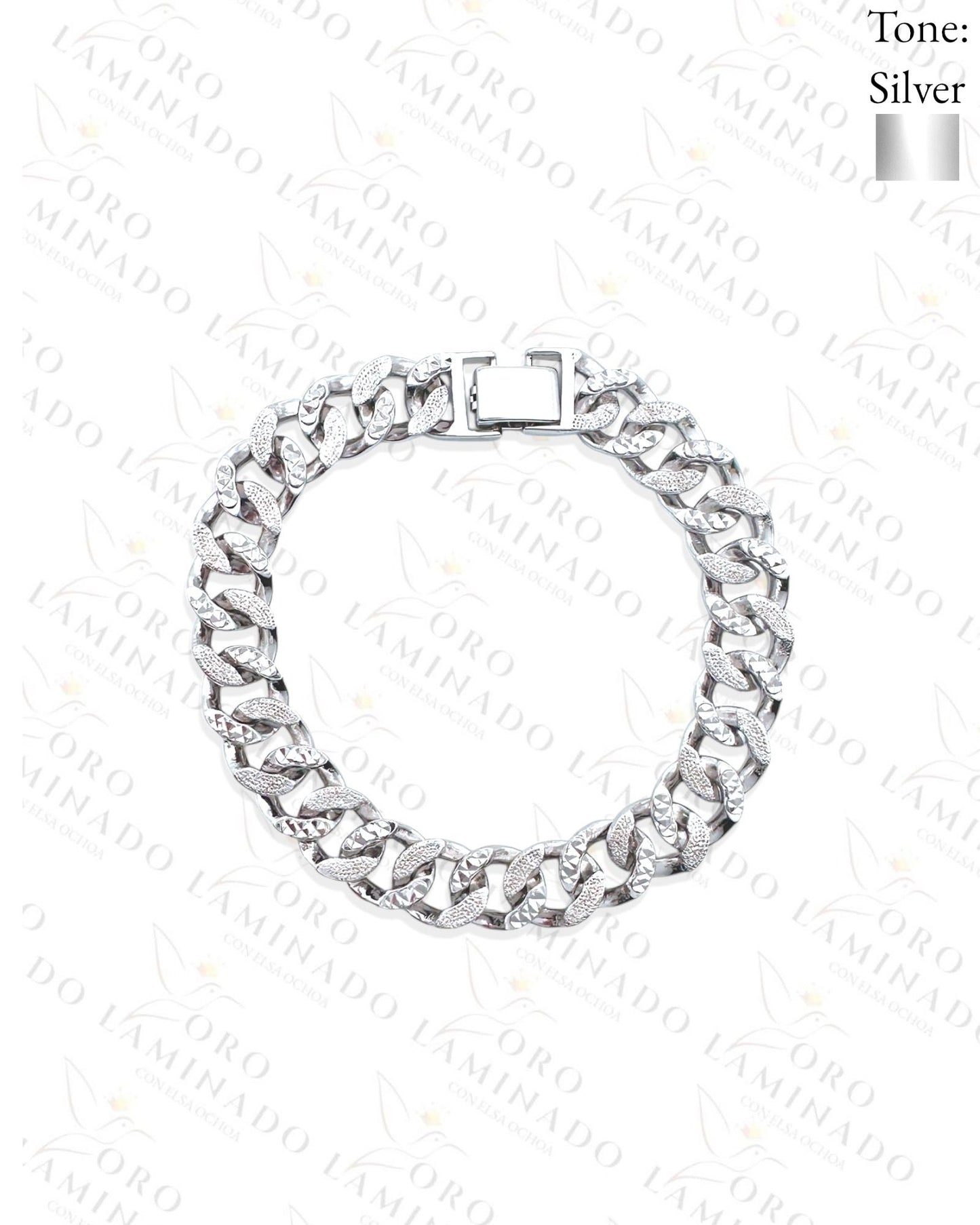 Silver bracelet with stone C10