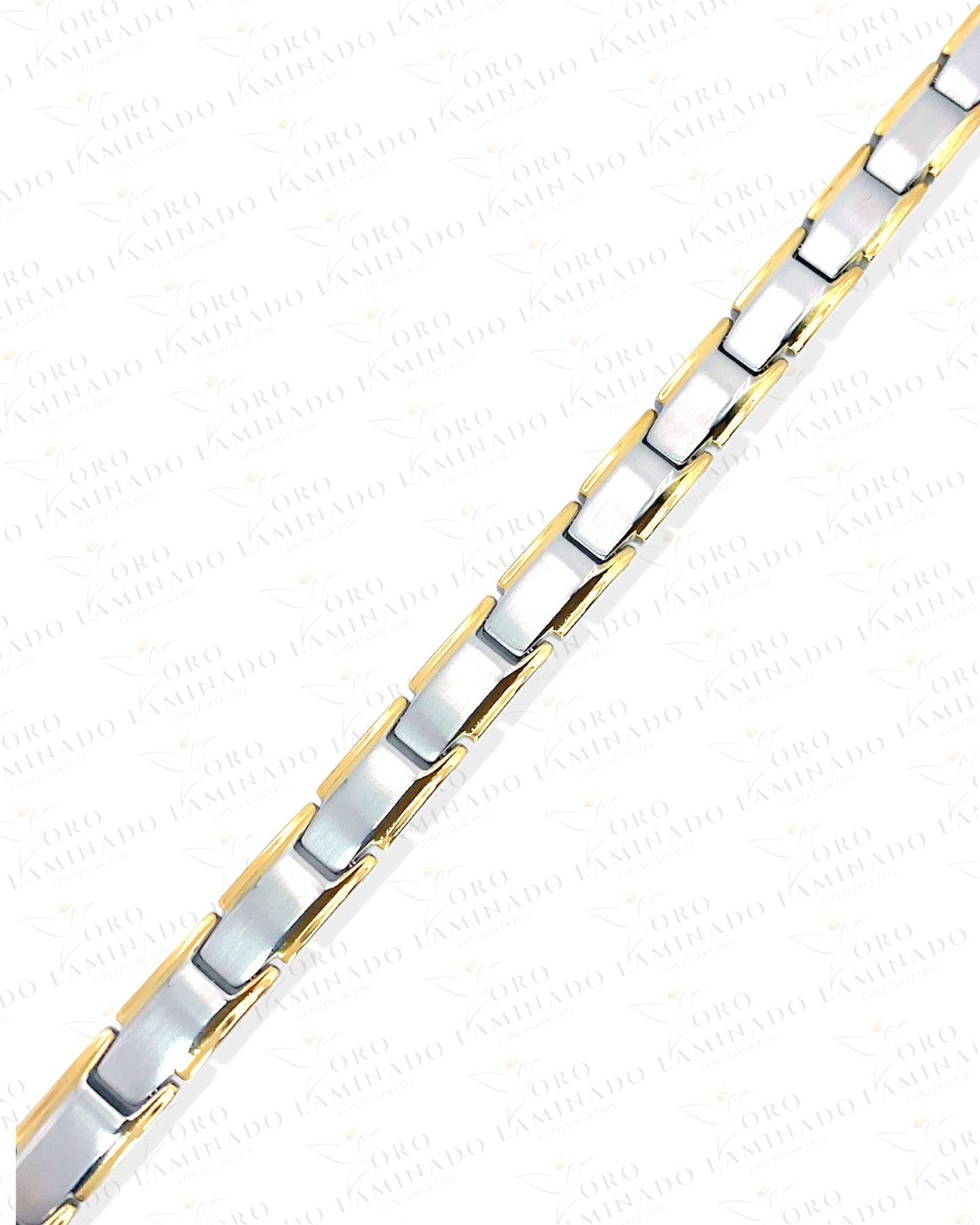 Silver & Gold Stainless Steel Magnet Bracelet G342