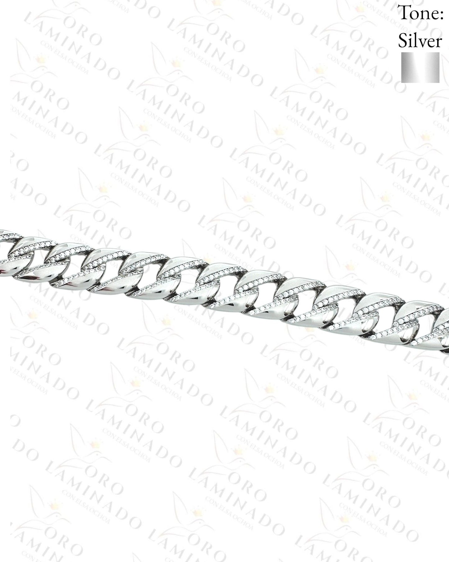 Silver bracelet with stones C13