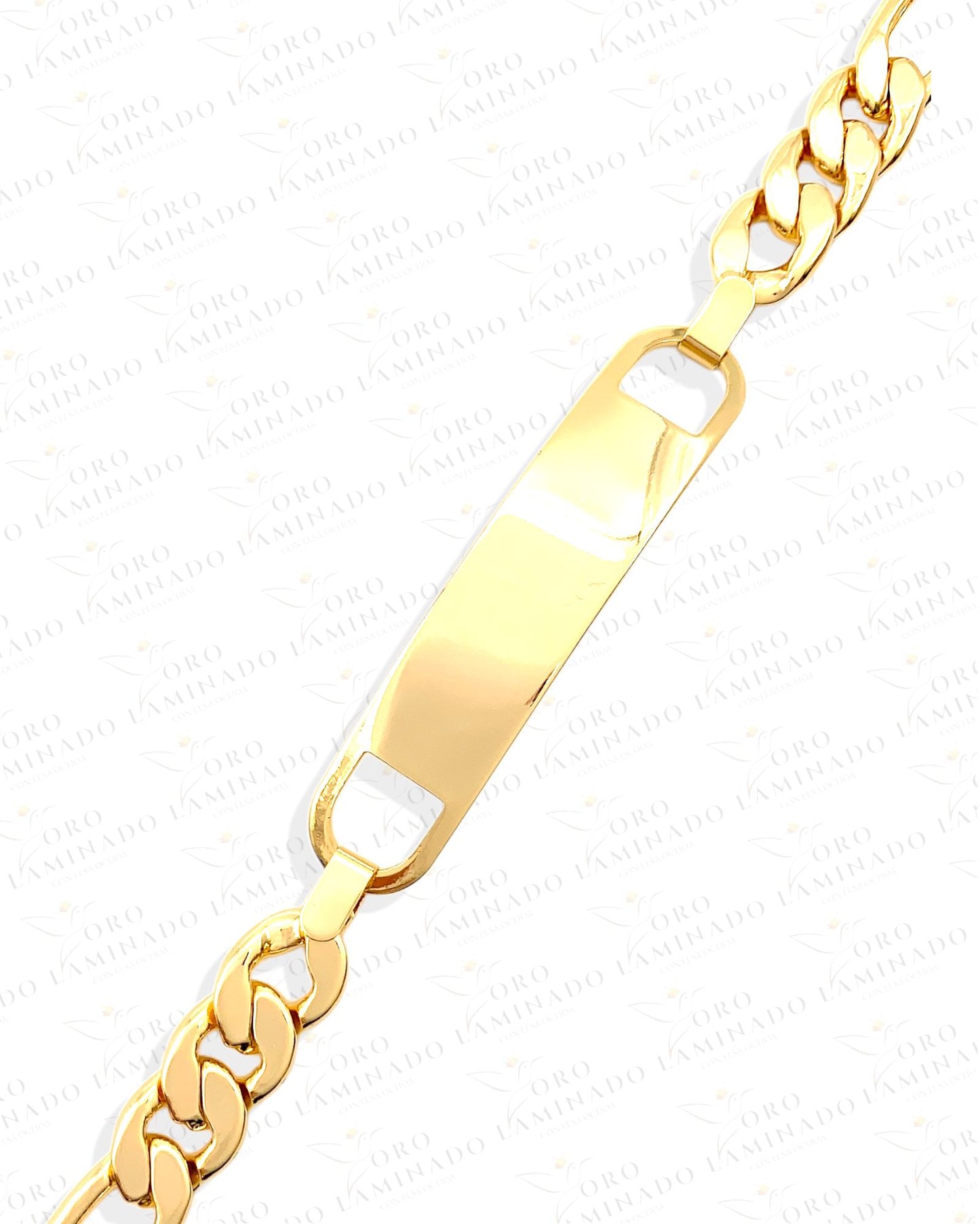 Figaro Bracelet With Plate G345