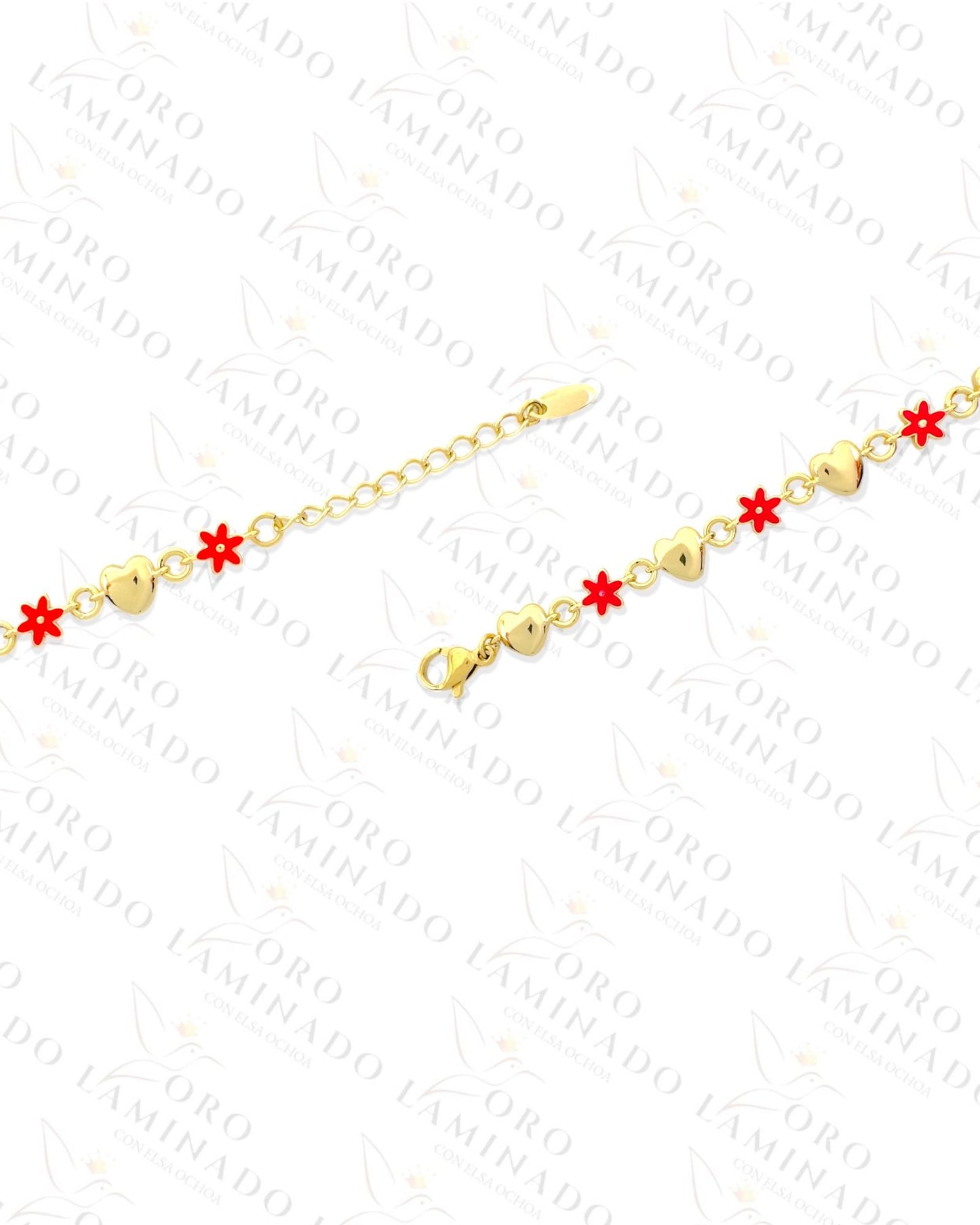 Kids Flowers and Hearts Bracelet Pack of 6 G417
