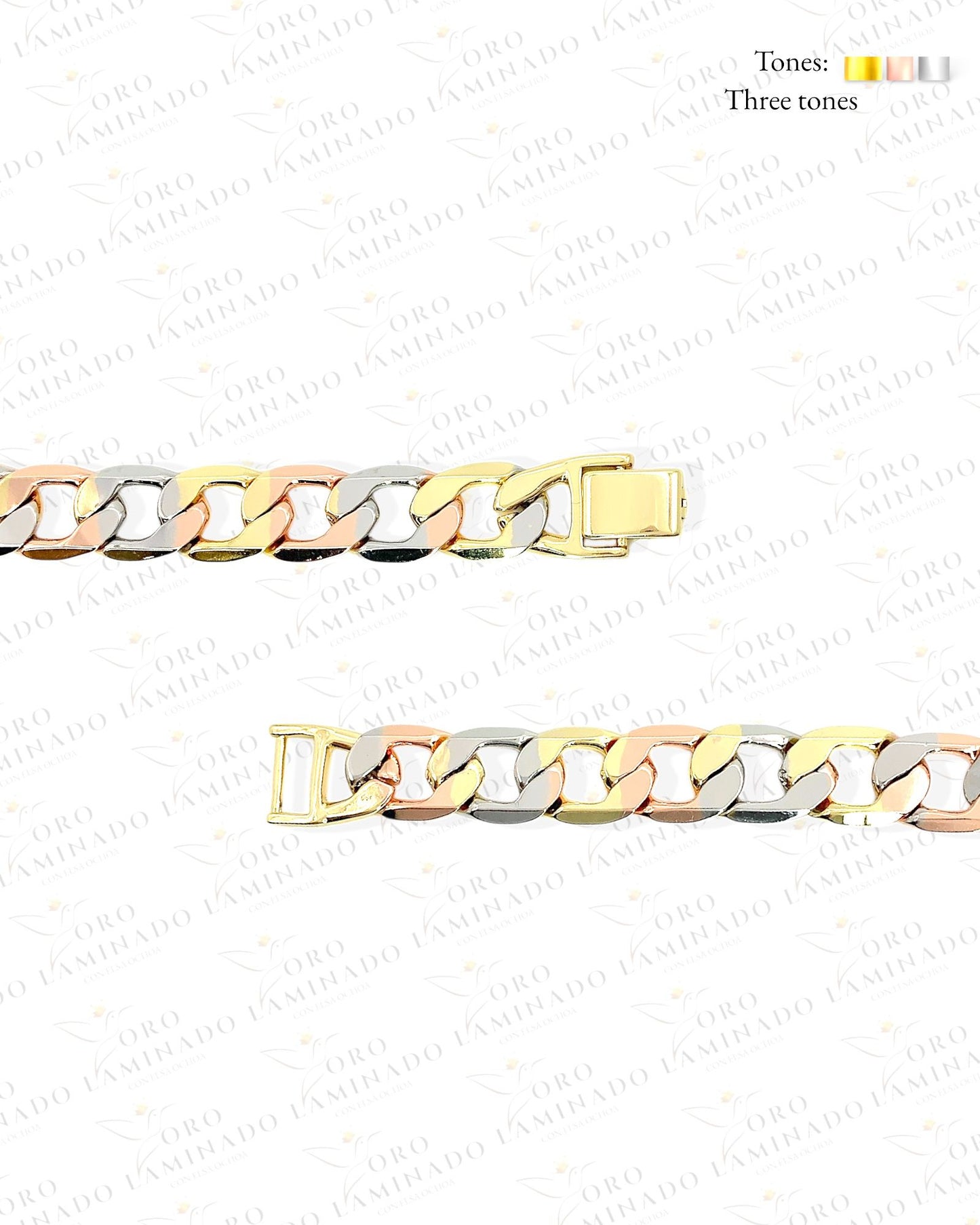 High Quality Three Toned Plaque Bracelet Y321