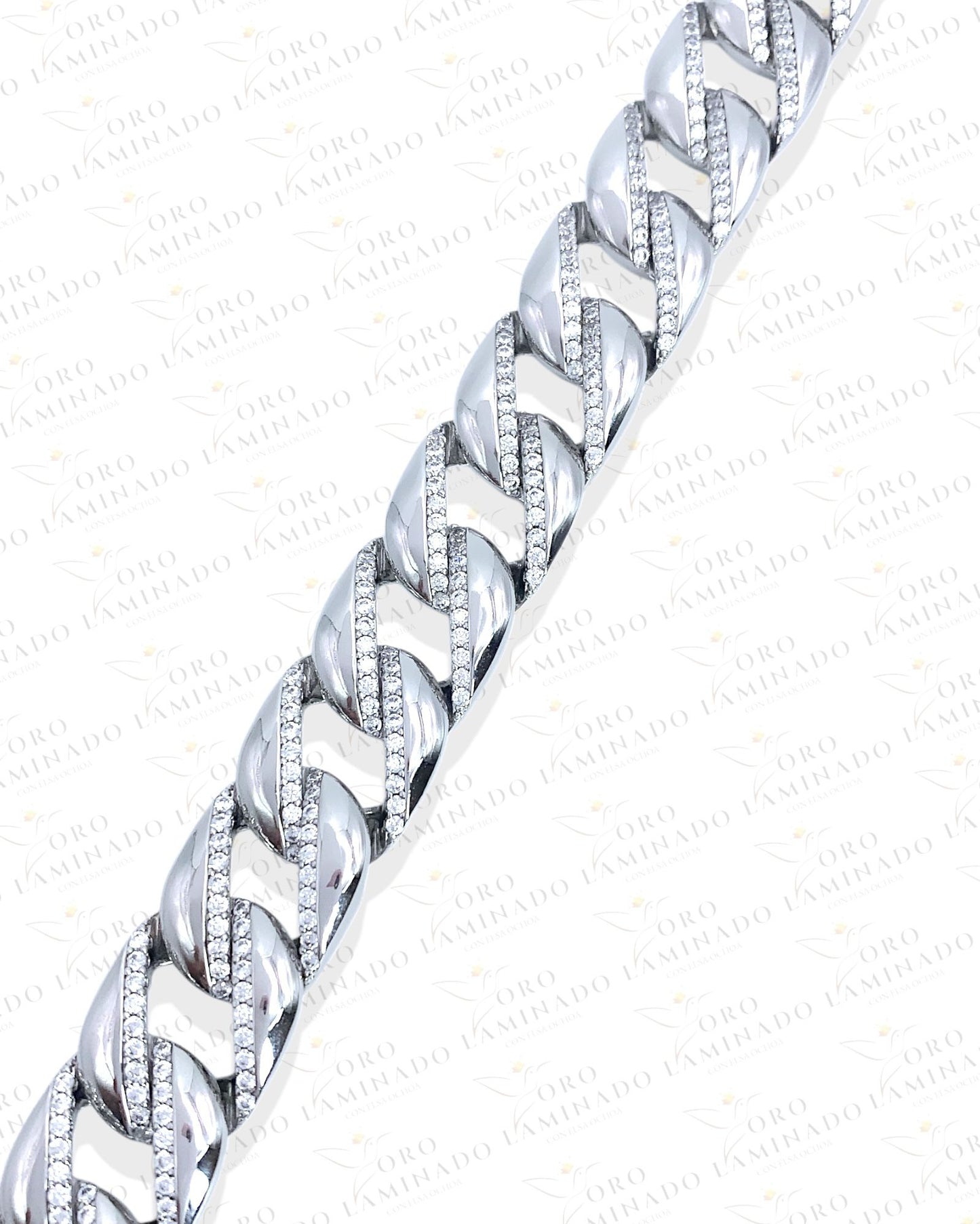 High Quality Cuban Bracelet with Zirconia Y228