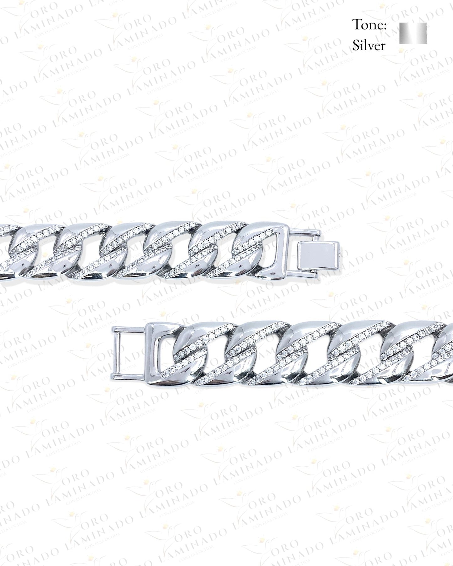 High Quality Cuban Bracelet with Zirconia Y228