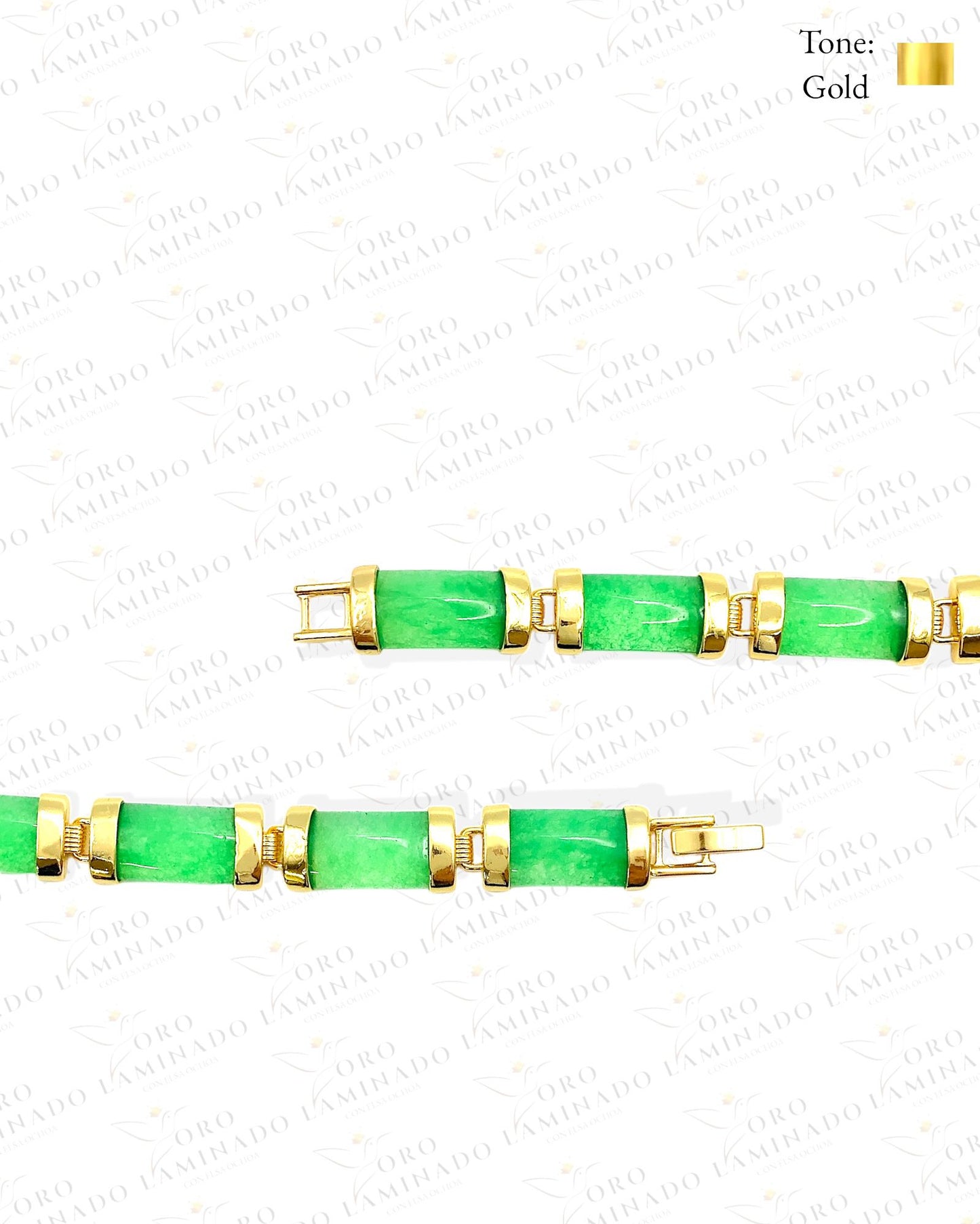 Green Stone Gold Bracelet C180