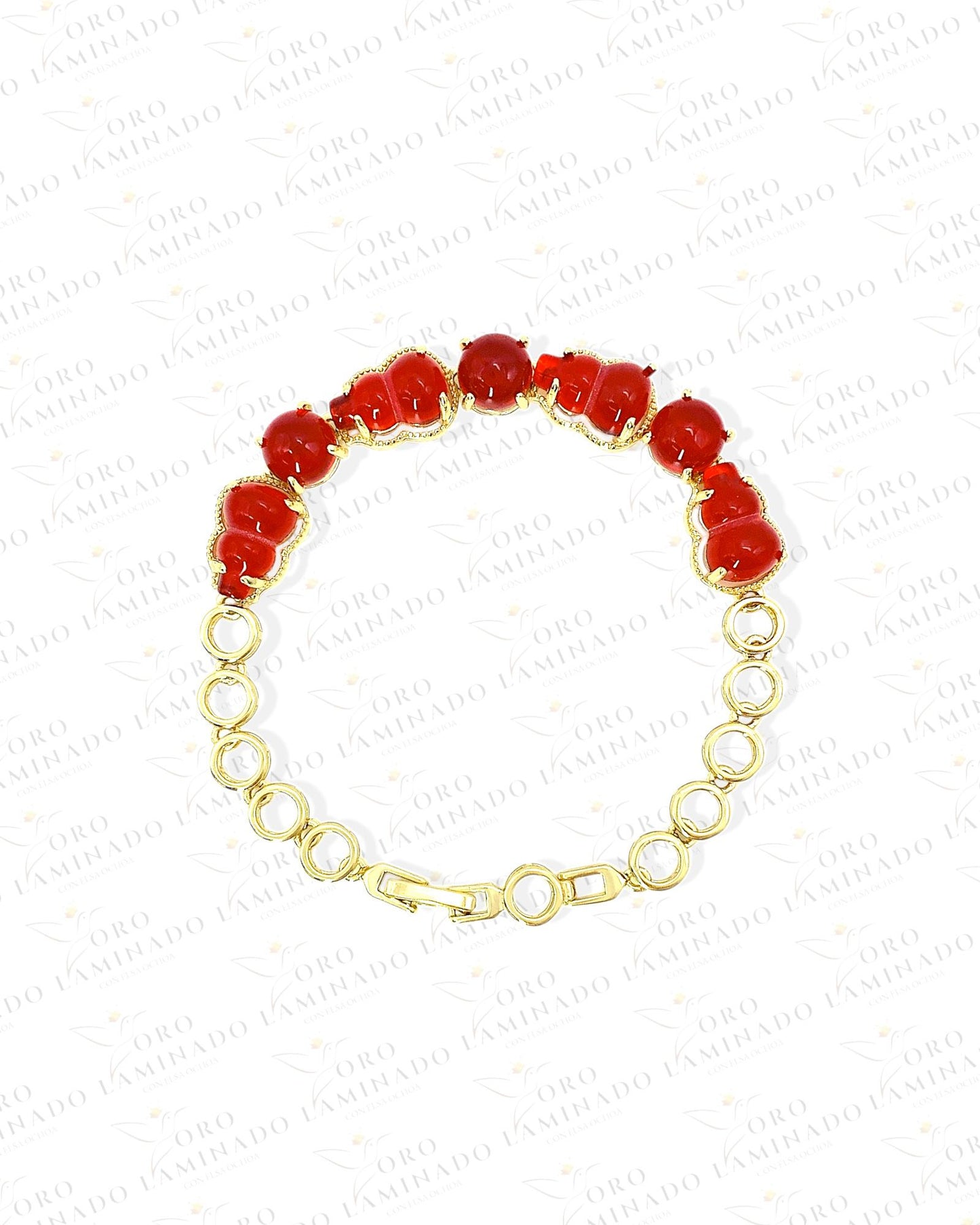 High Quality Golden and Red Bracelet B389