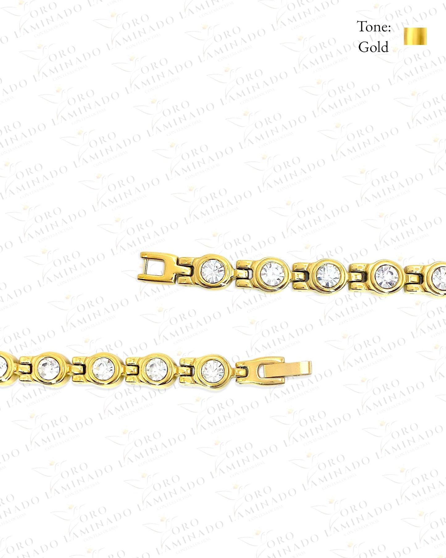 Stainless Steel Gold Men's Magnet Bracelet (Stainless Steel) G280