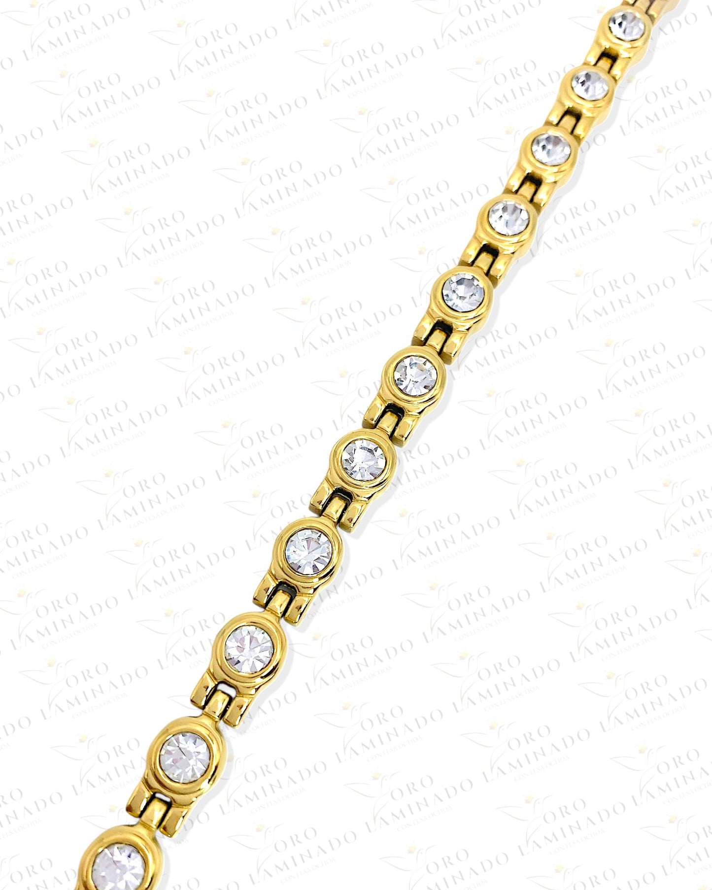Stainless Steel Gold Men's Magnet Bracelet (Stainless Steel) G280