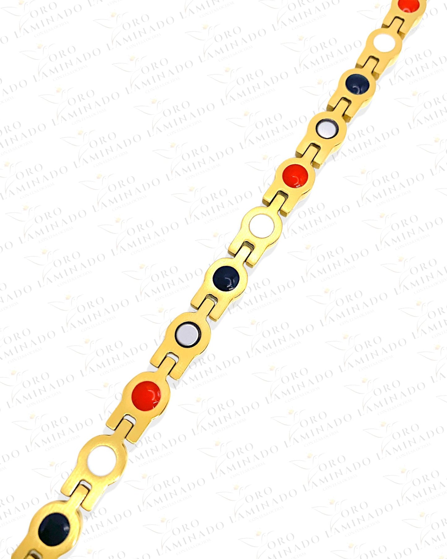 Stainless Steel Gold Men's Magnet Bracelet (Stainless Steel) G280