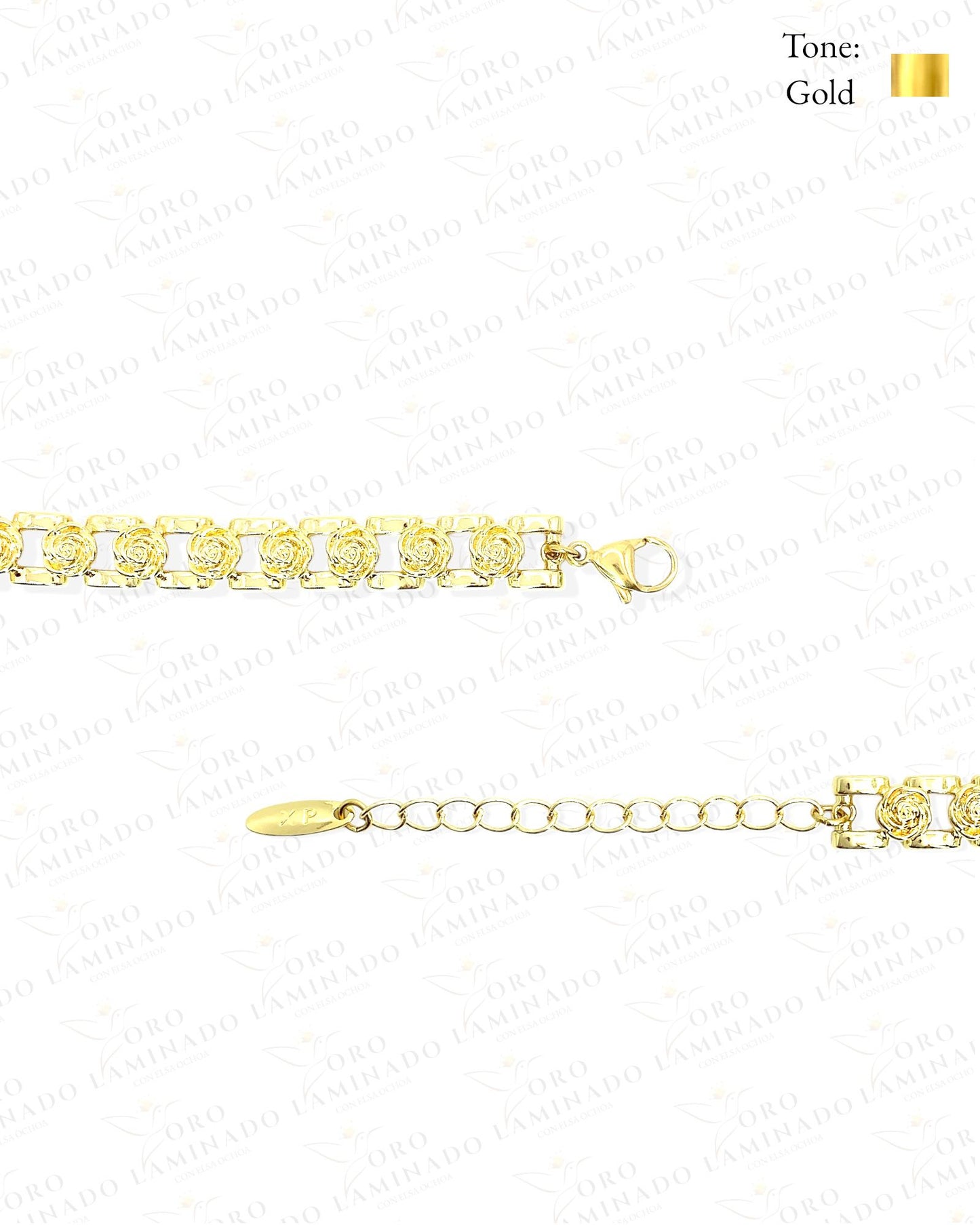 High Quality Virgin Mary Roses Bracelet (Gold Filled) Y164