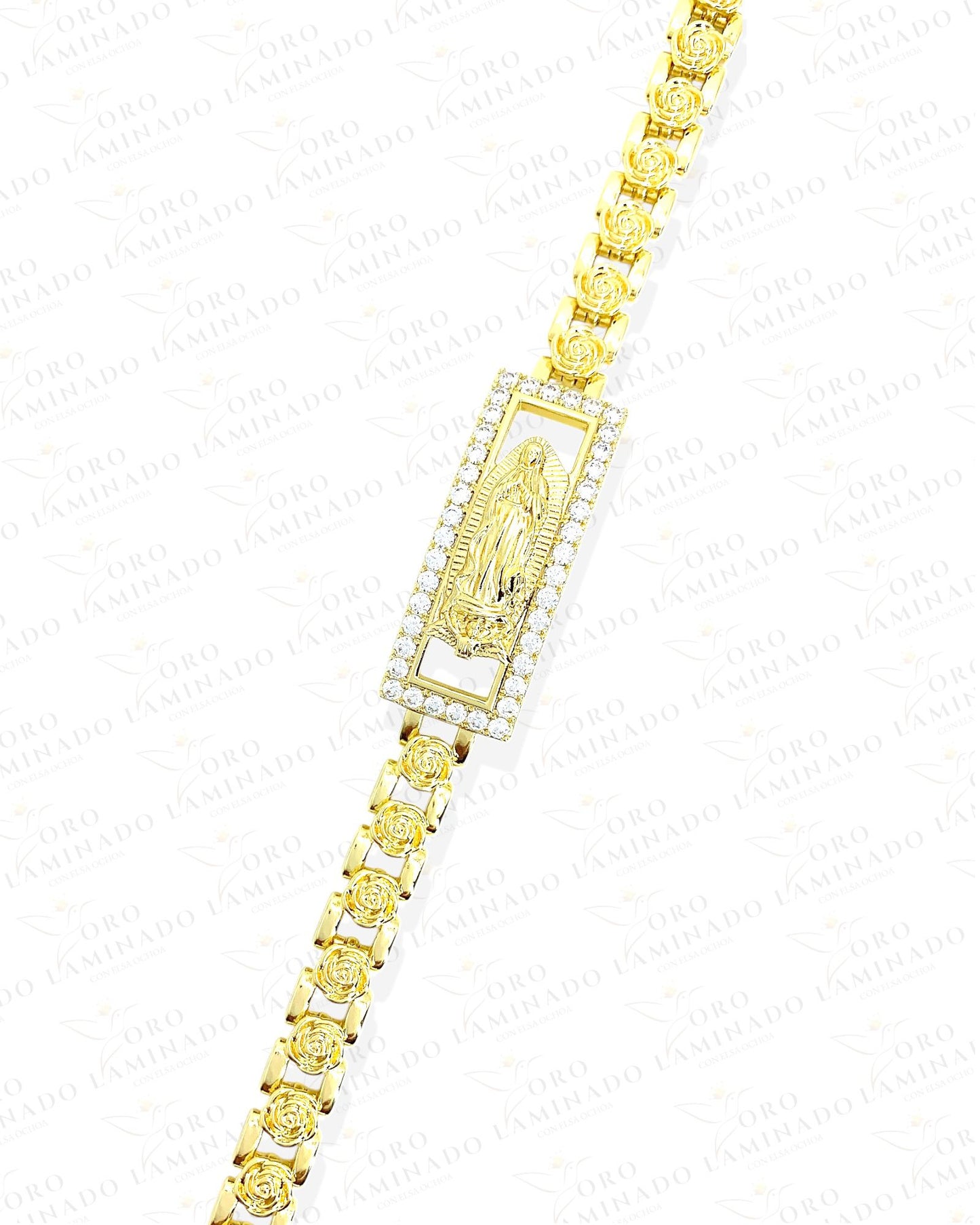 High Quality Virgin Mary Roses Bracelet (Gold Filled) Y164