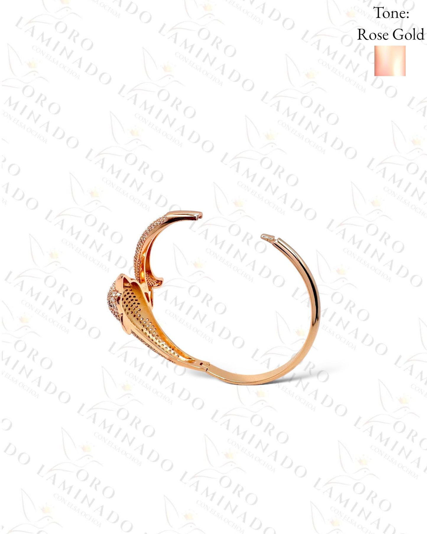 Size 7 Rose Gold Dolphin Bracelet R63