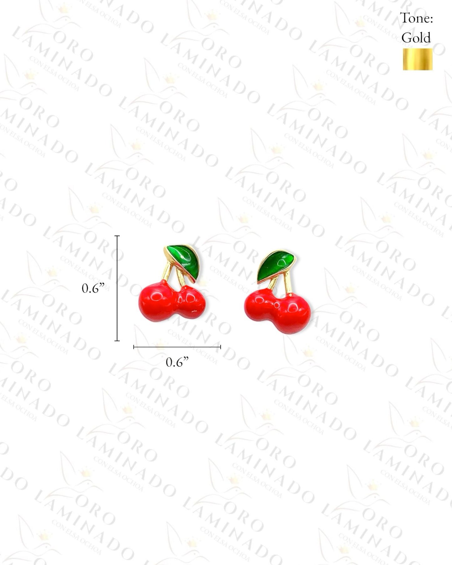 Stud Cherry Earrings (Gold Filled) R69