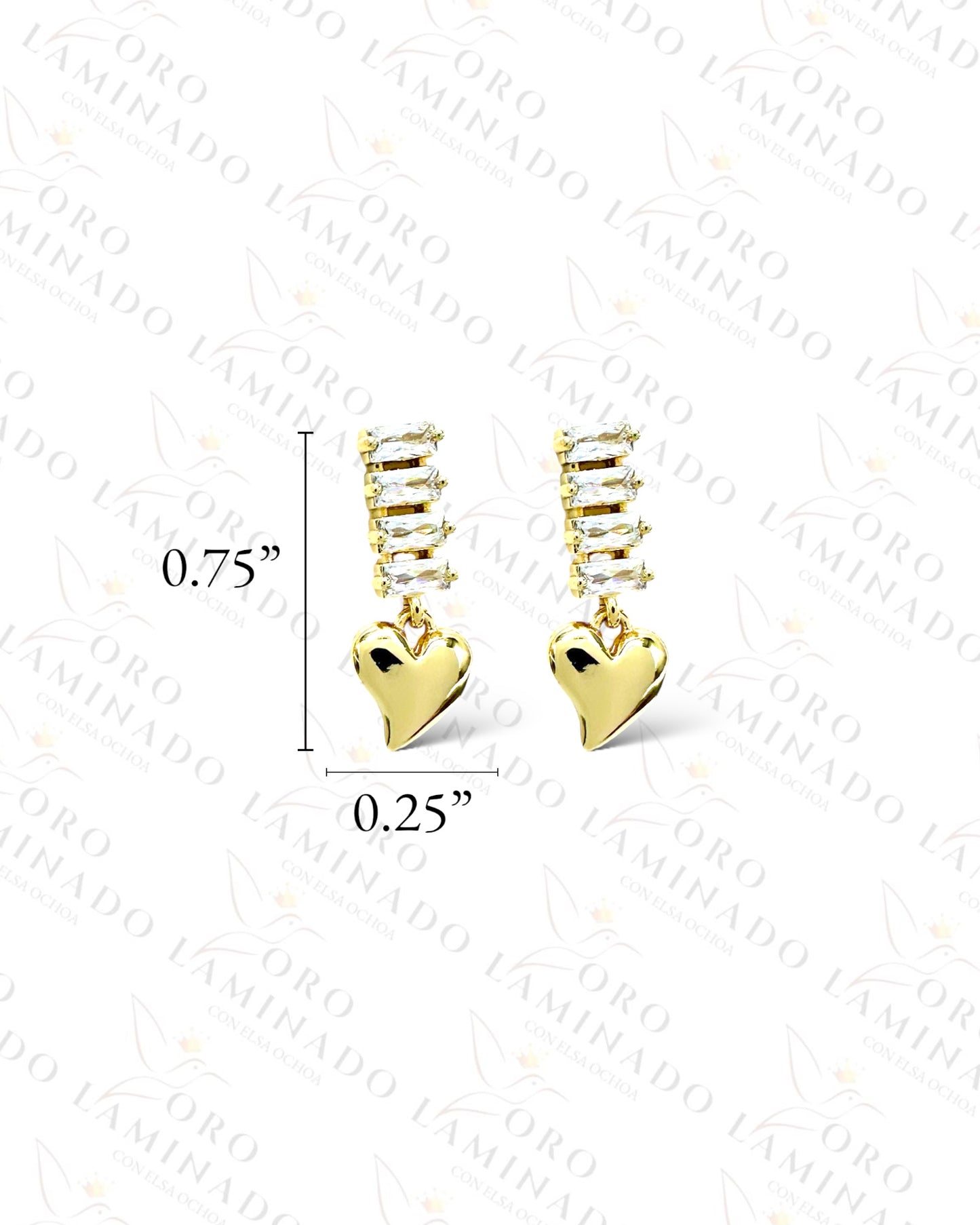 High Quality Heart Diamond Earrings Y359