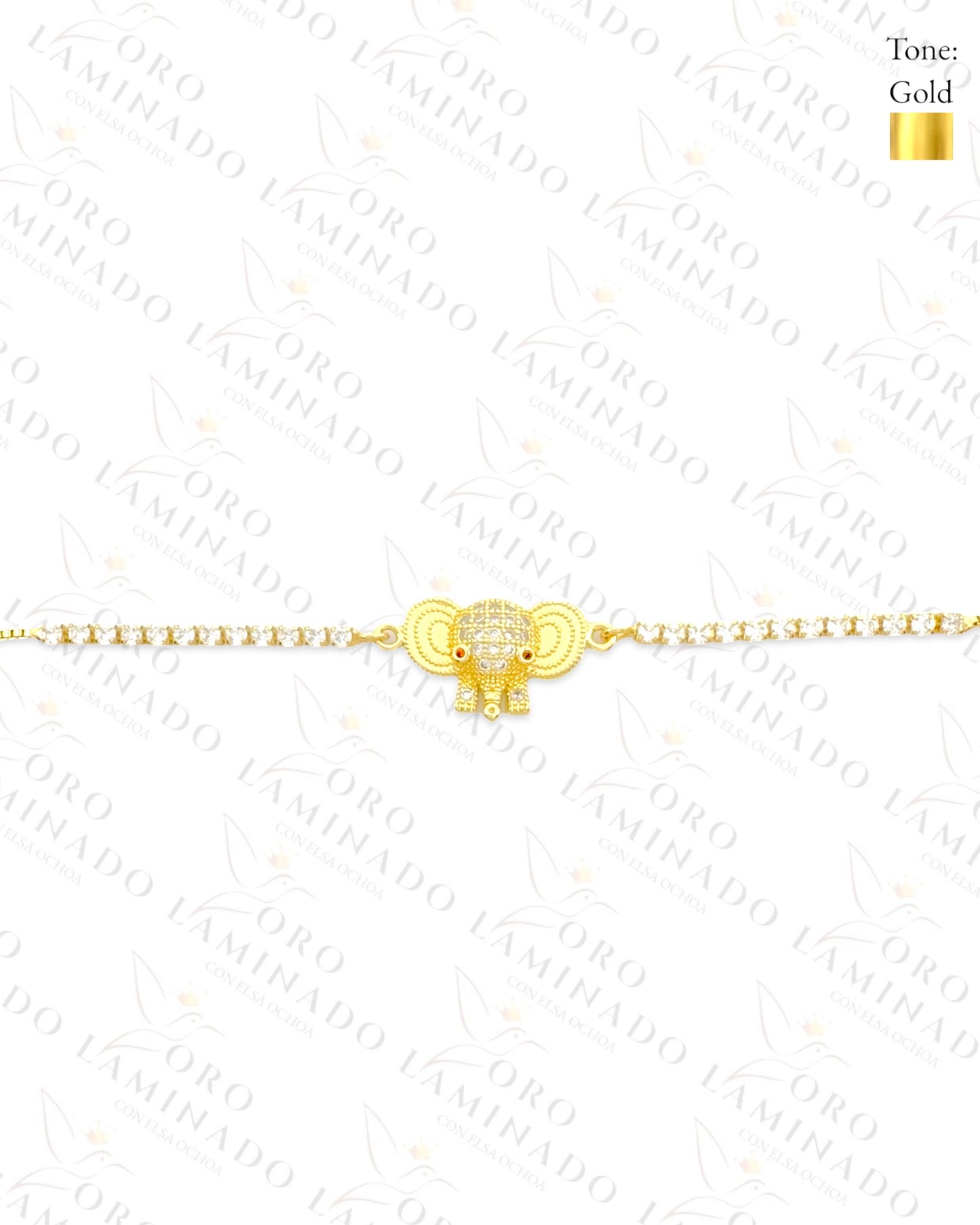Gold Filled Sky Mini Elephant Adjustable Bracelet R369