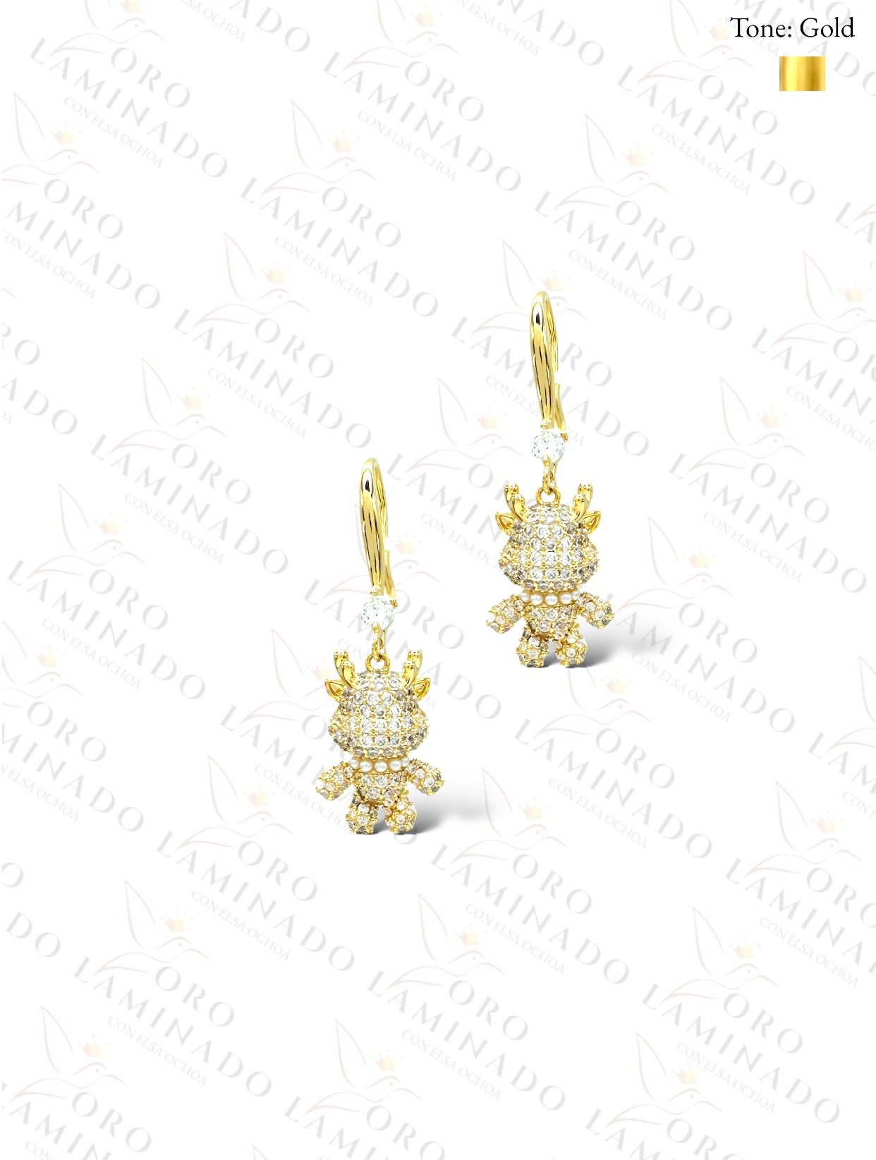 High Quality Sparkling Reindeer Earrings B434