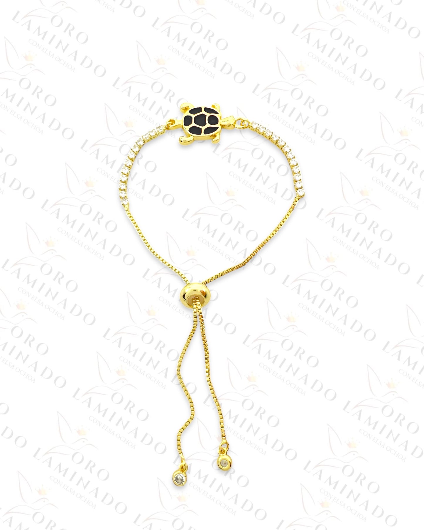 Gold Filled Sea Turtle Adjustable Bracelet R143